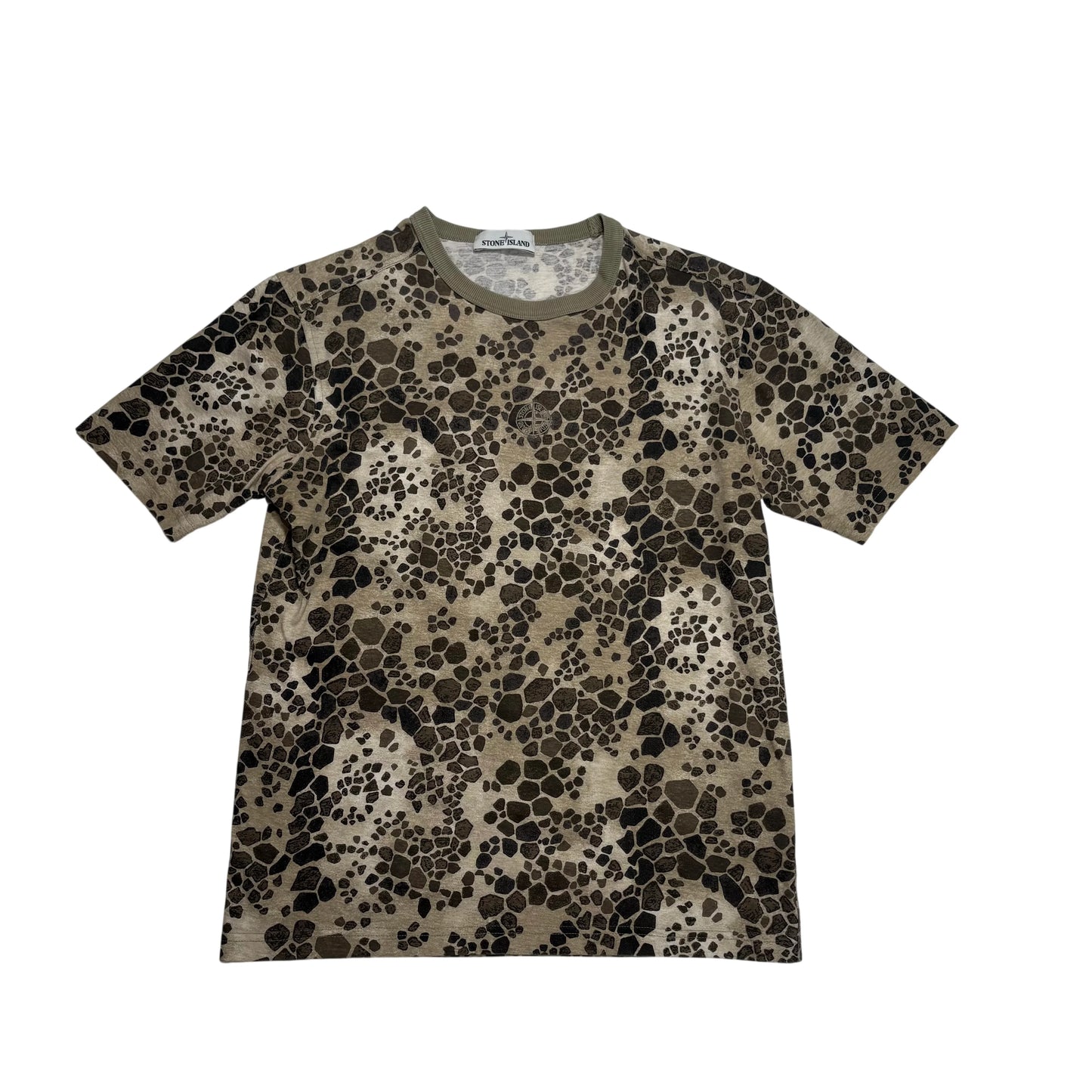 Stone Island Brown Short Sleeve Printed T-shirt
