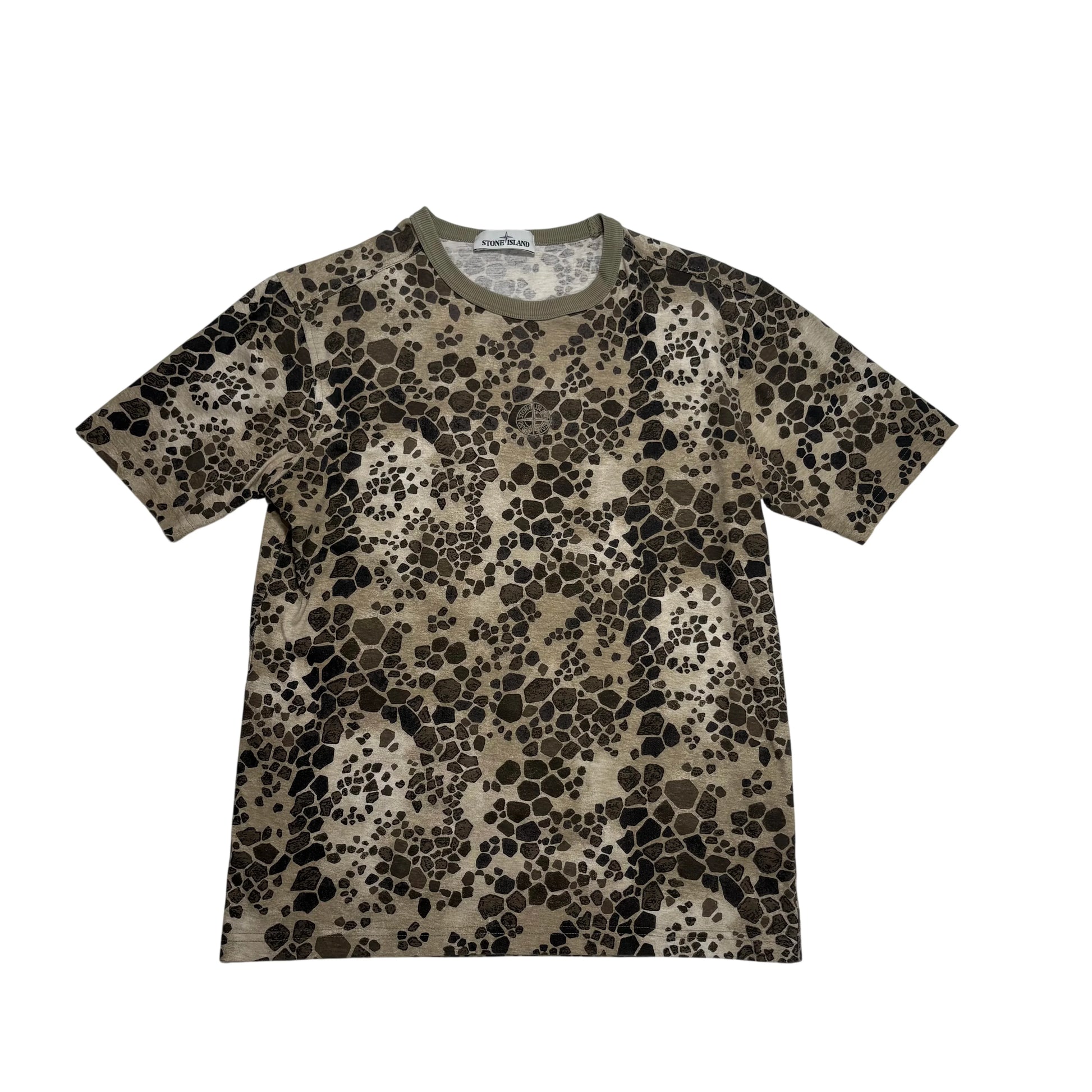 Stone Island Brown Short Sleeve Printed T-shirt