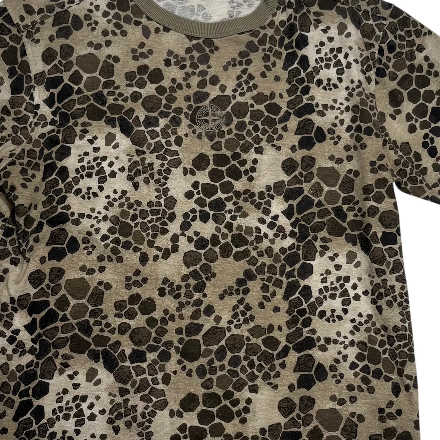 Stone Island Brown Short Sleeve Printed T-shirt