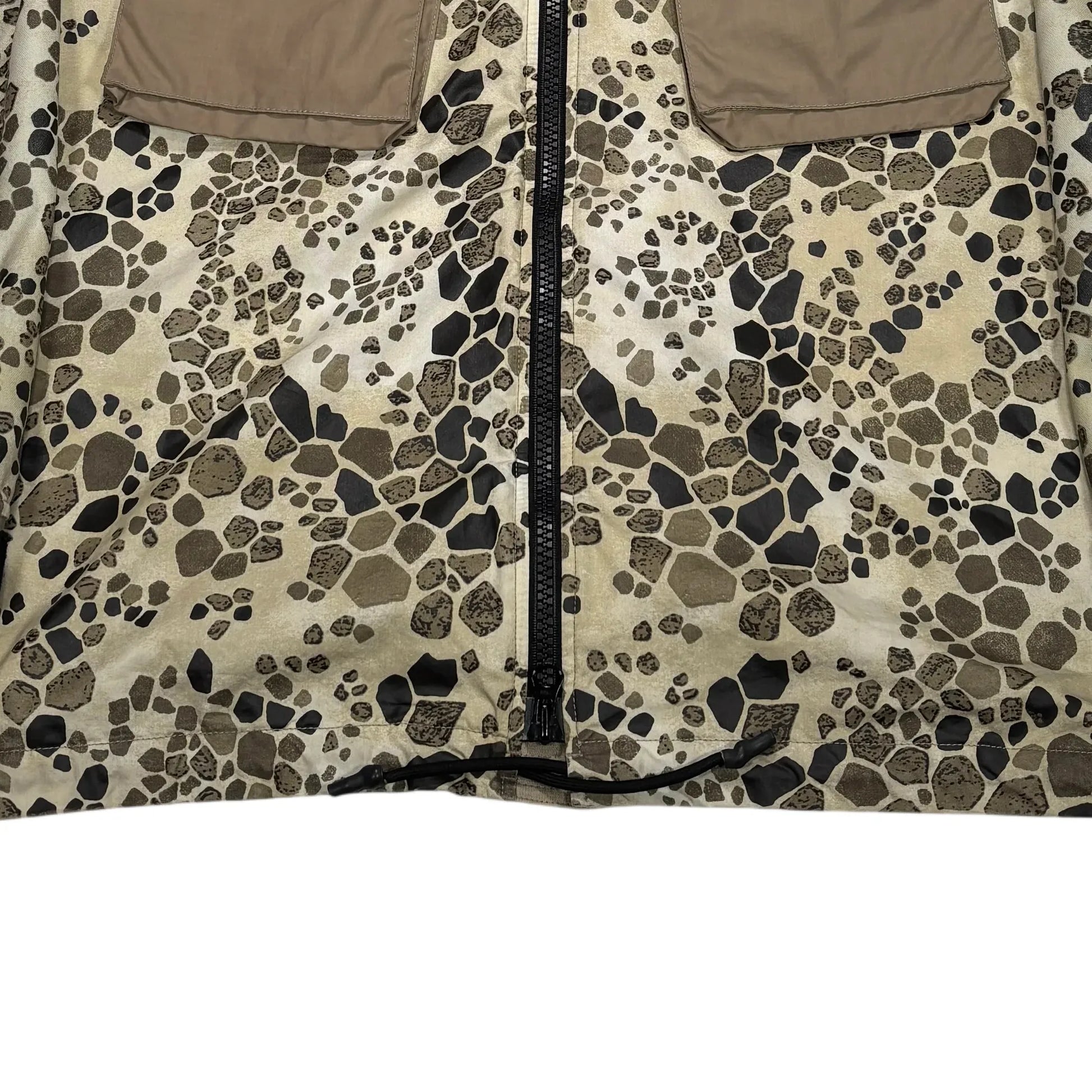 Stone Island Beige Hooded Crocodile Camouflage Field Jacket