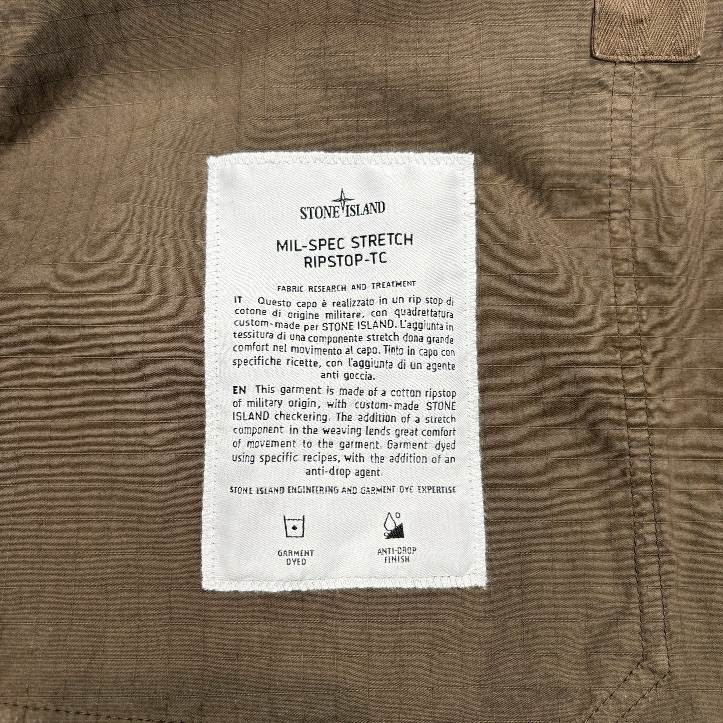 Stone Island Brown Mil-Spec Stretch Ripstop-TC Jacket