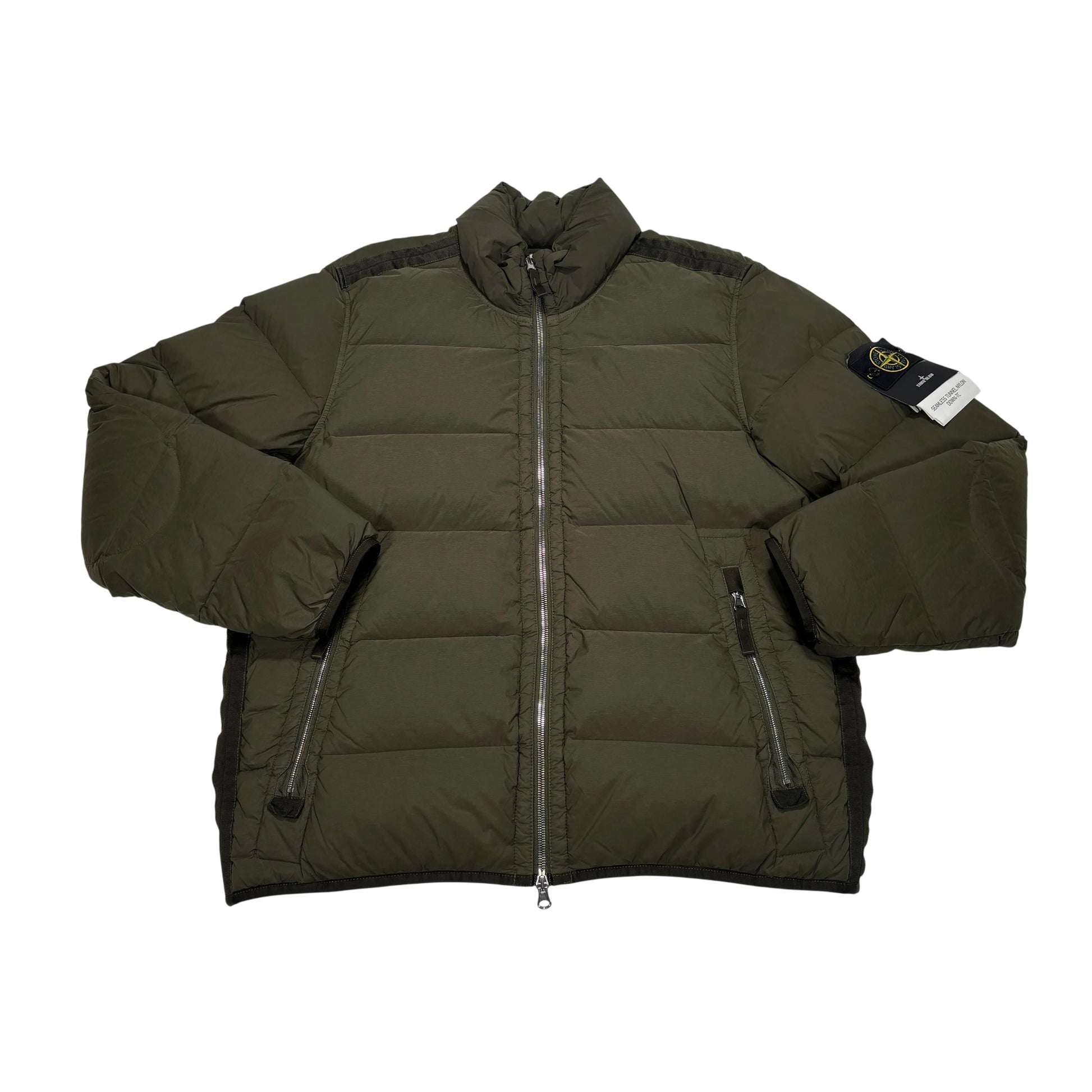 Stone Island Green Seamless Tunnel Nylon Down-TC Puffer Jacket