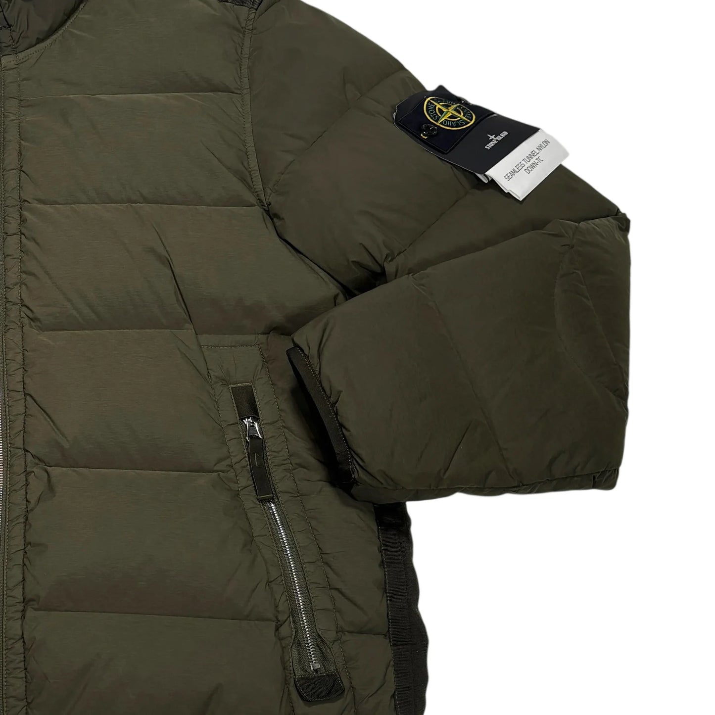Stone Island Green Seamless Tunnel Nylon Down-TC Puffer Jacket