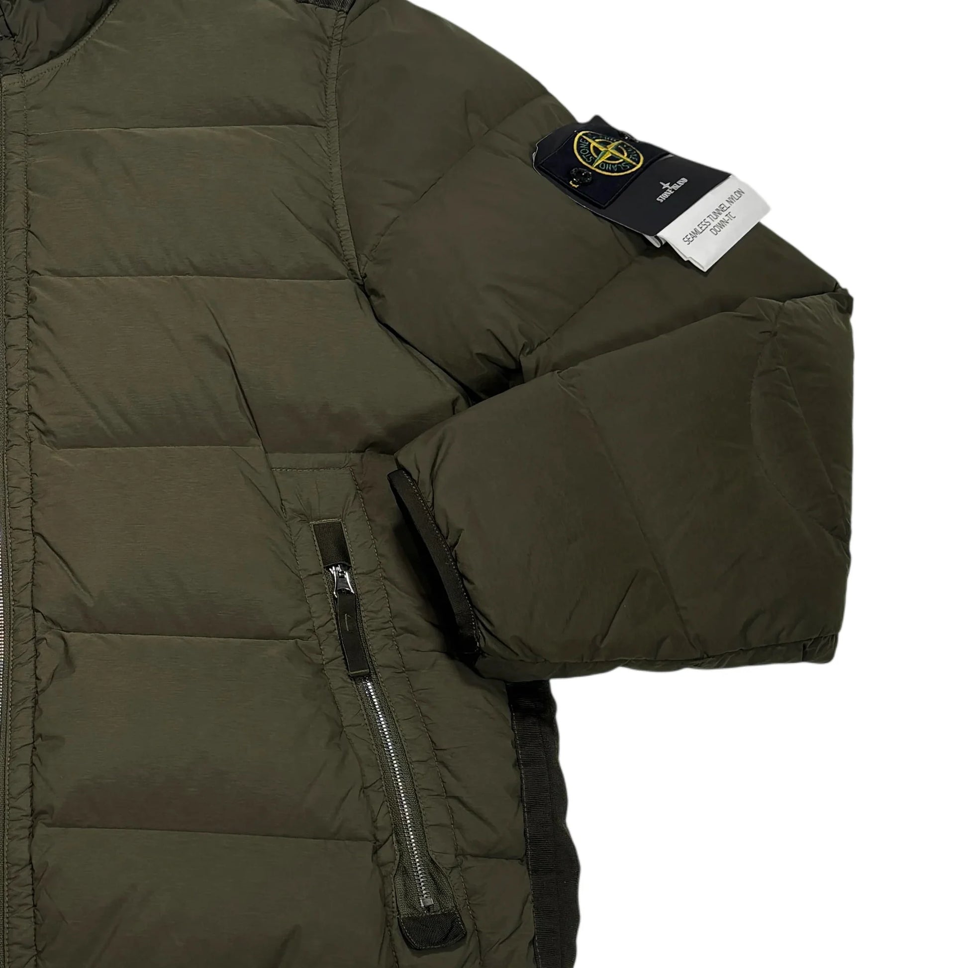 Stone Island Green Seamless Tunnel Nylon Down-TC Puffer Jacket