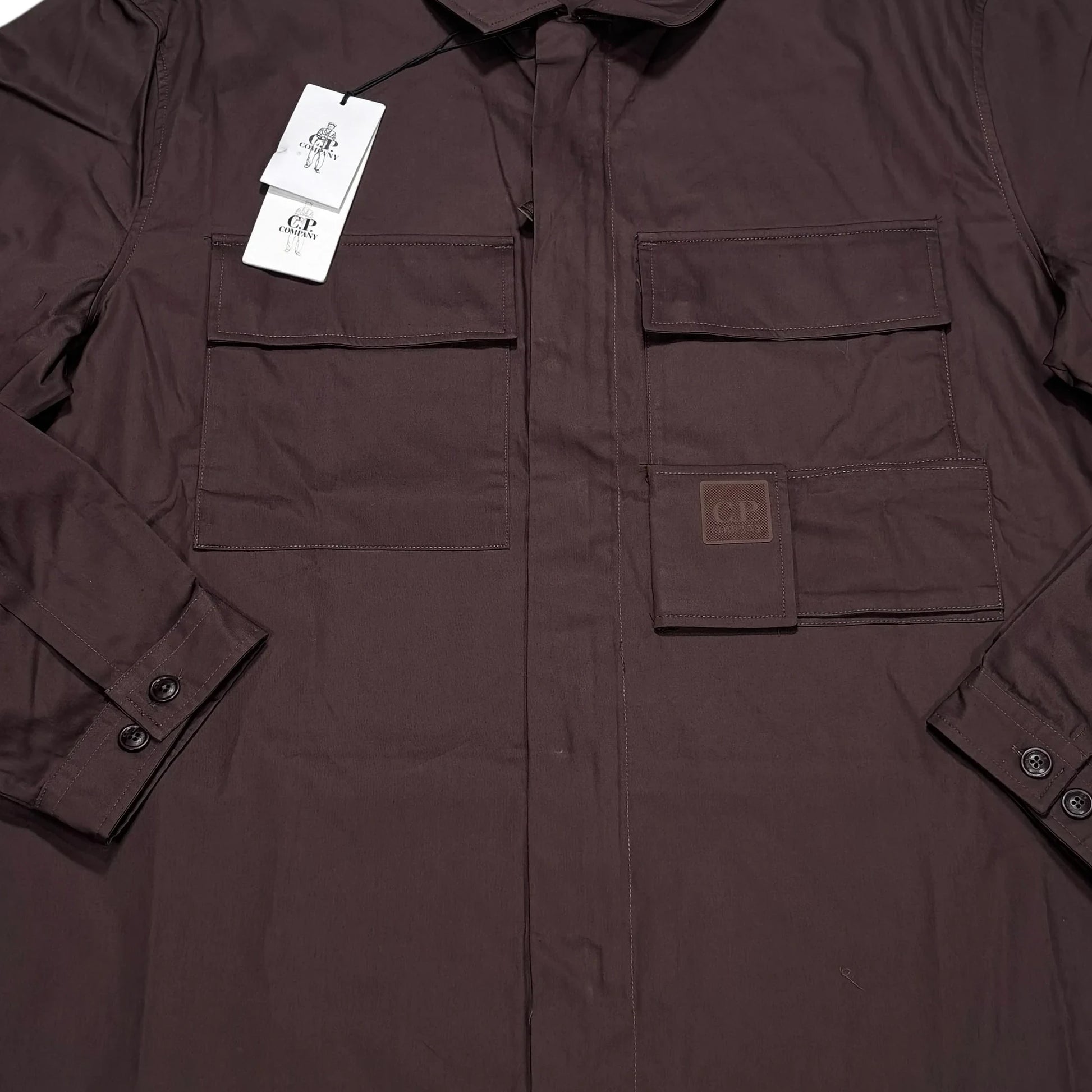 CP Company Brown Workwear Overshirt Jacket
