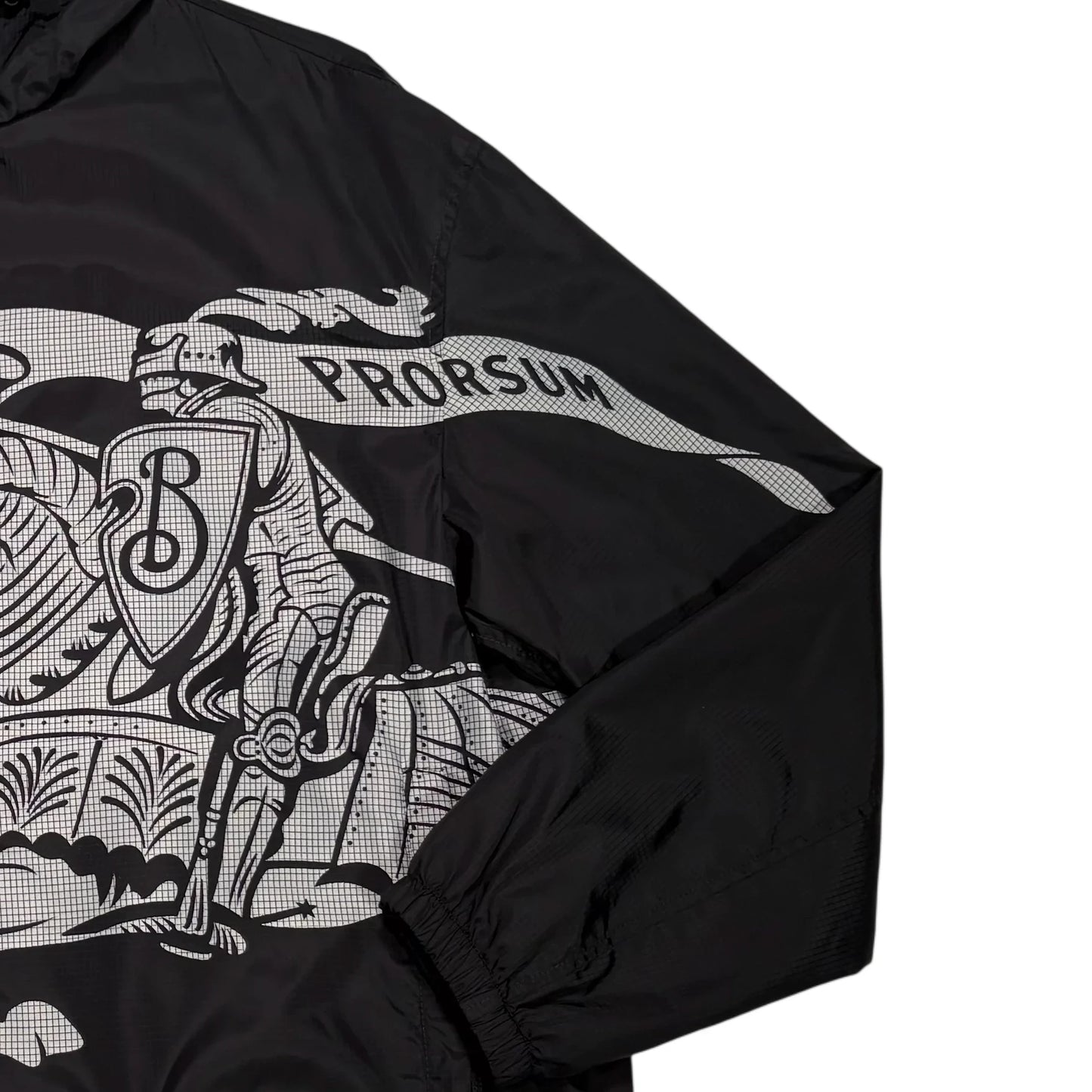 Burberry Black Hooded Windbreaker Box Fit Jacket