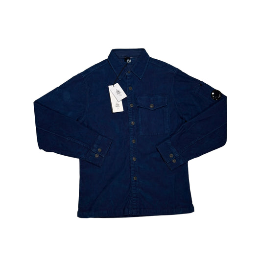 CP Company Blue Single Goggle Overshirt Jacket