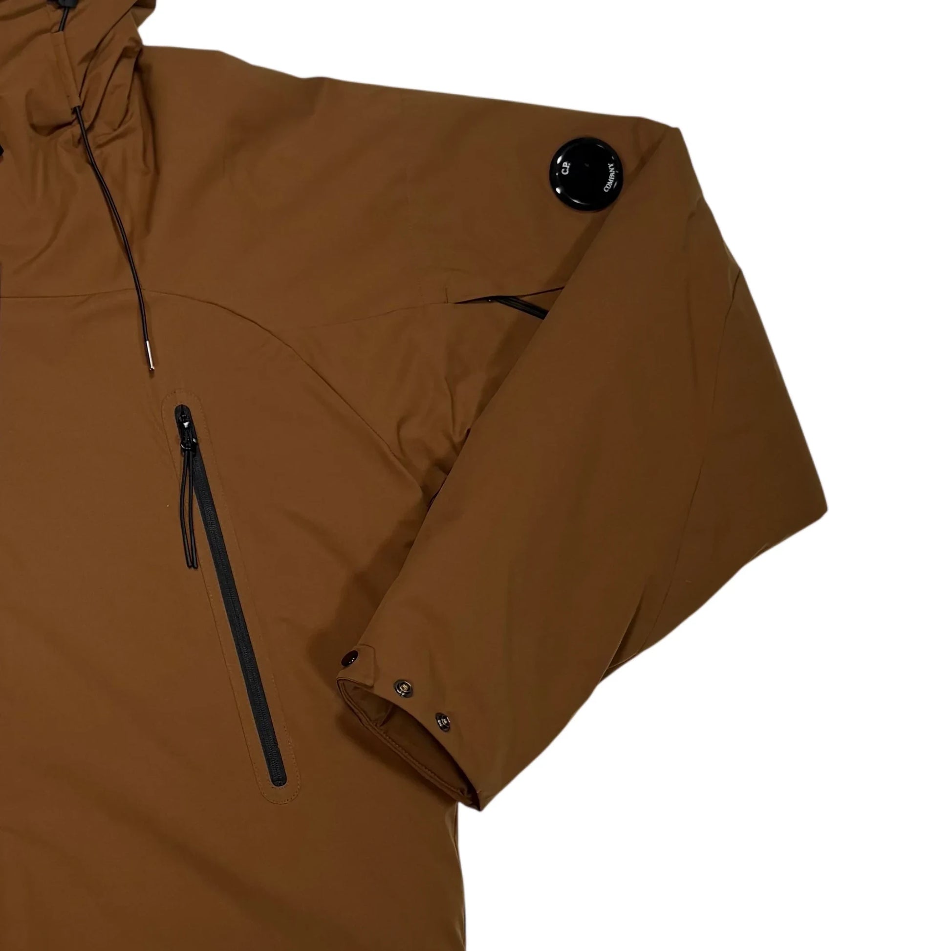 CP Company Brown Hooded Technical Jacket