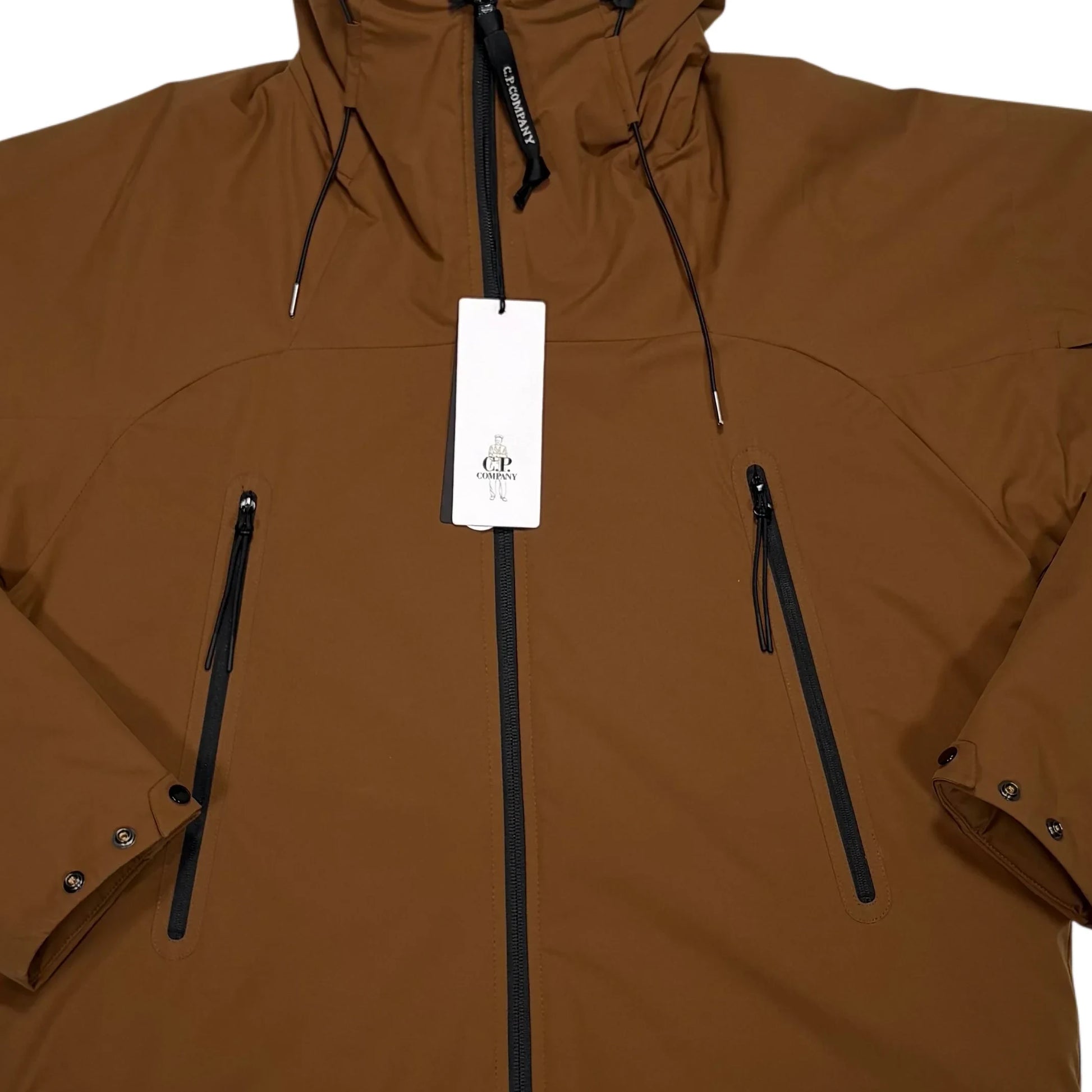 CP Company Brown Hooded Technical Jacket
