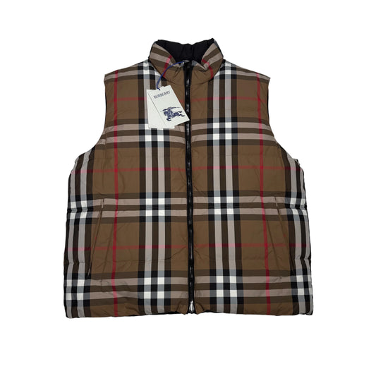Burberry Brown and Black Reversible Padded Gilet