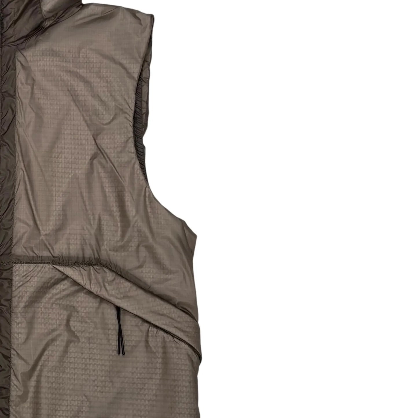 CP Company Brown Hooded Padded Nada Shell Gilet