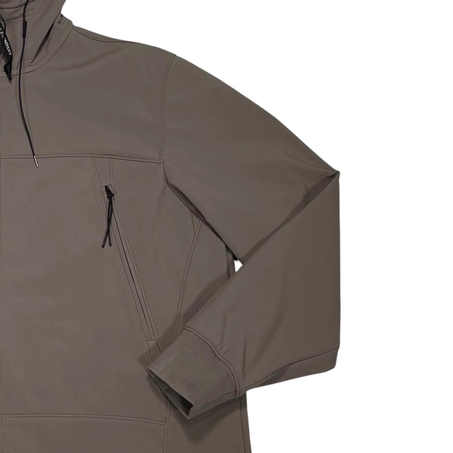 CP Company Brown Hooded Double Goggle Soft-shell Jacket