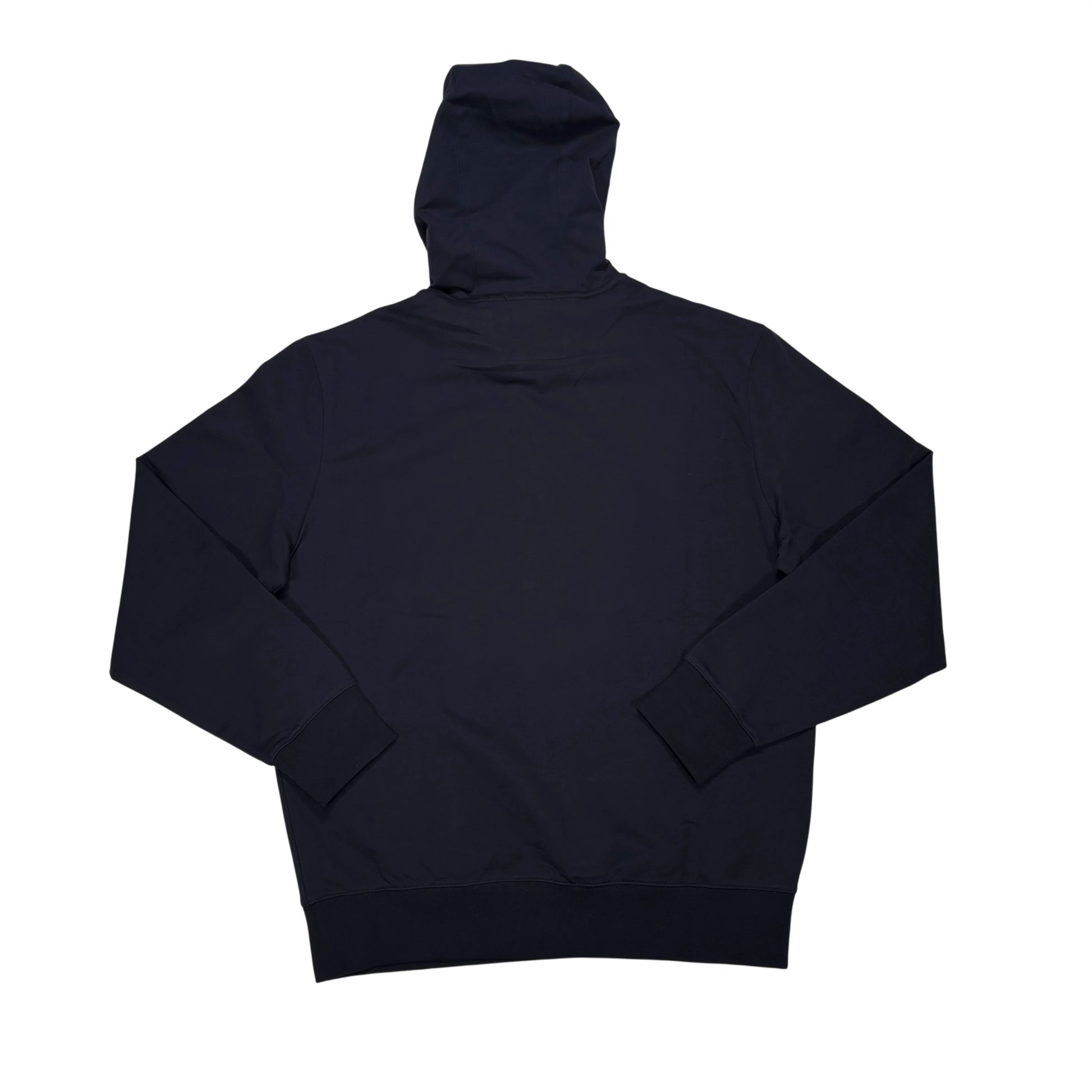 CP Company Navy Rubberised Logo Hoodie