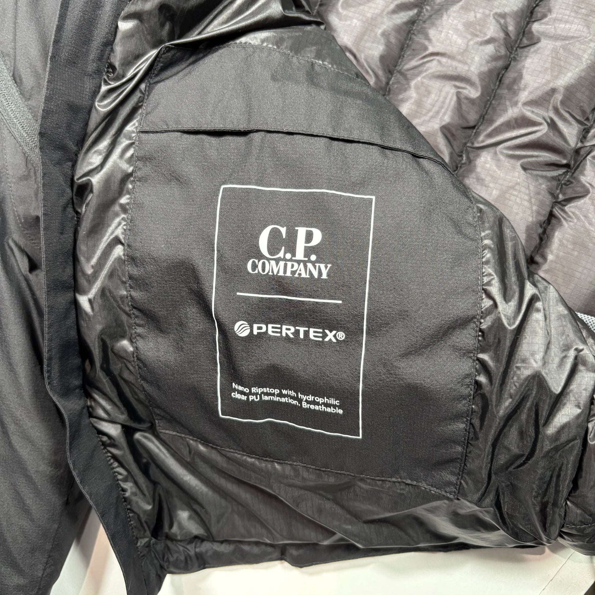 CP Company Metropolis Series Black Hooded Technical Puffer Jacket