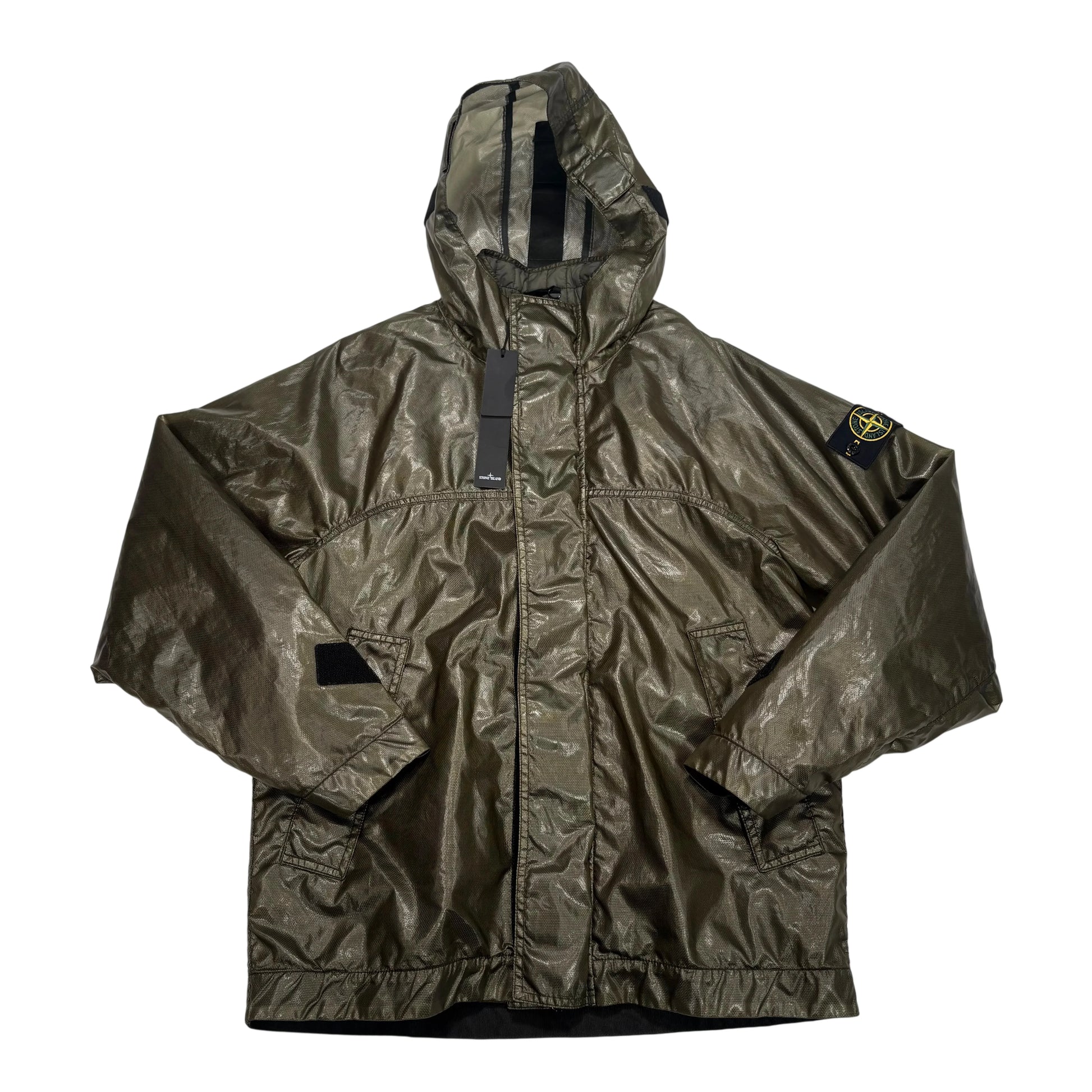 Stone Island Green Hooded Technical Glass Cover-TC Jacket