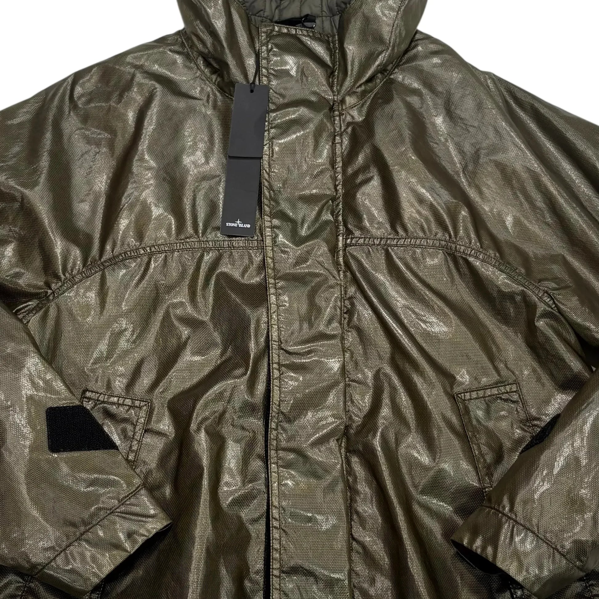 Stone Island Green Hooded Technical Glass Cover-TC Jacket