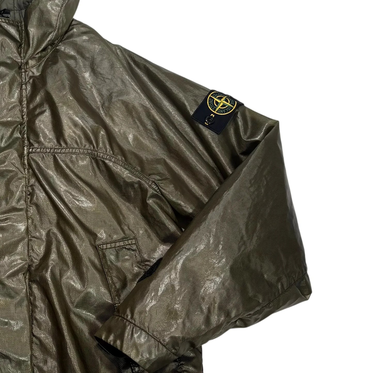 Stone Island Green Hooded Technical Glass Cover-TC Jacket