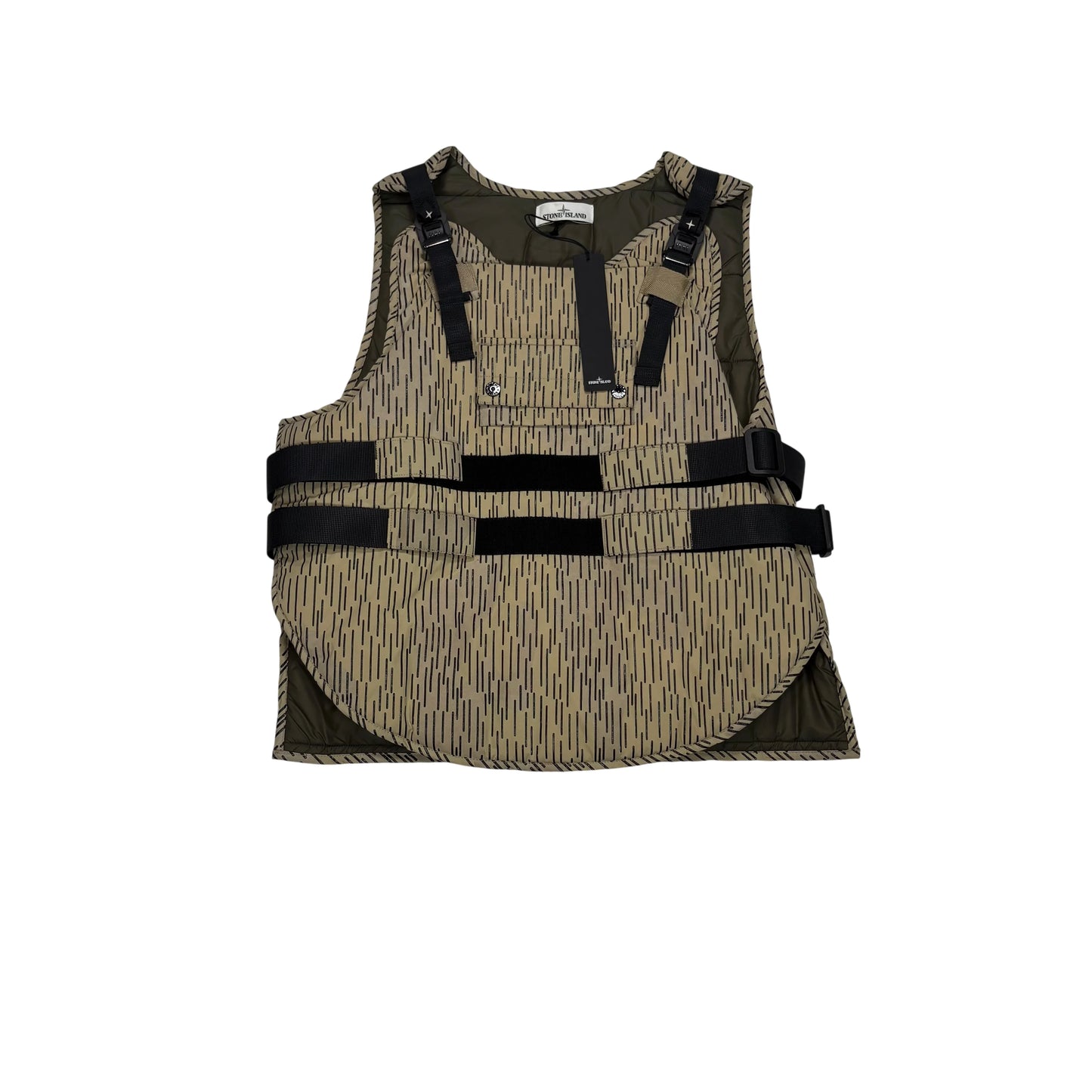 Stone Island Beige Rain Camo Tactical Gilet