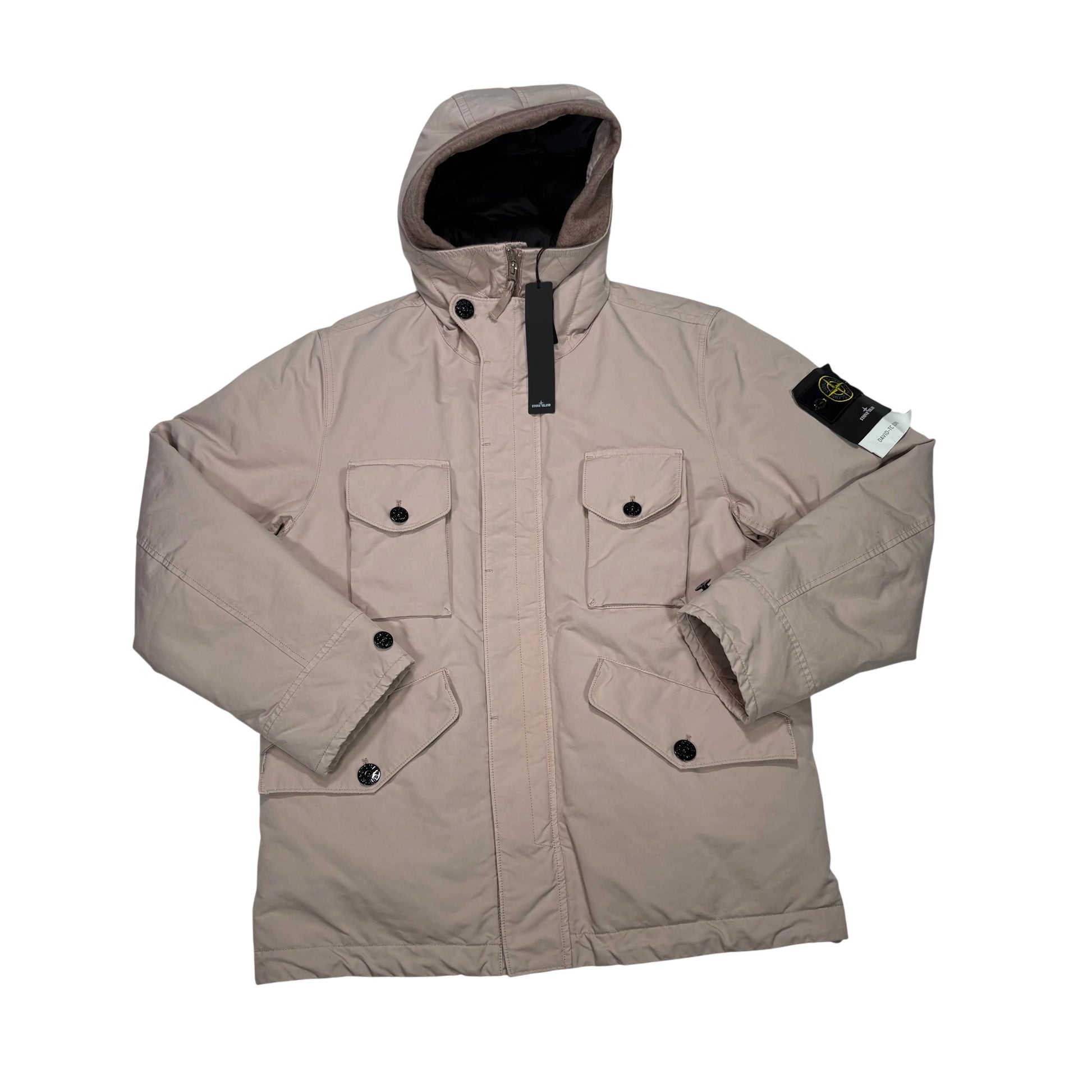 Stone Island Beige David-TC Down Parka Jacket