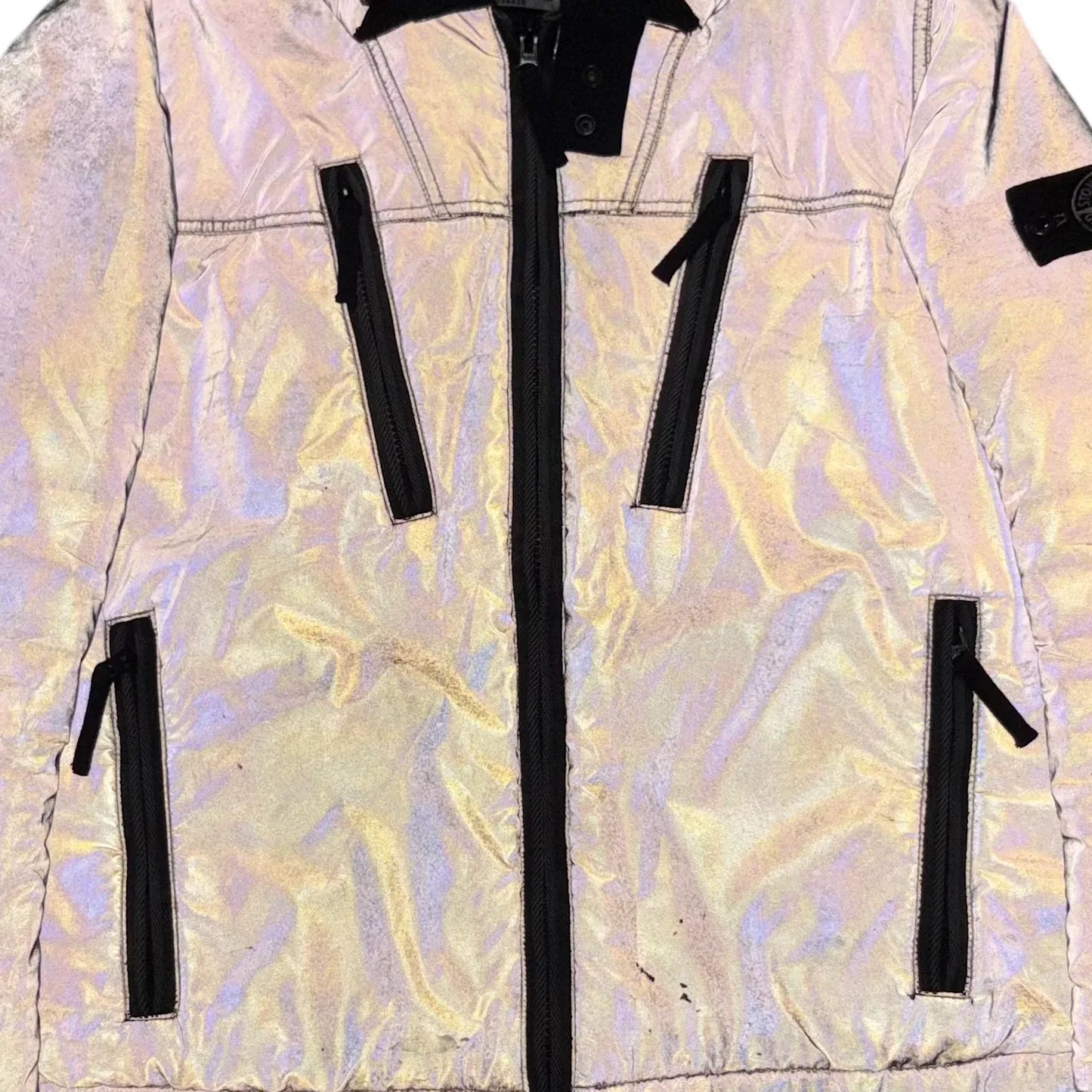 Stone Island Grey Liquid Reflective Coat