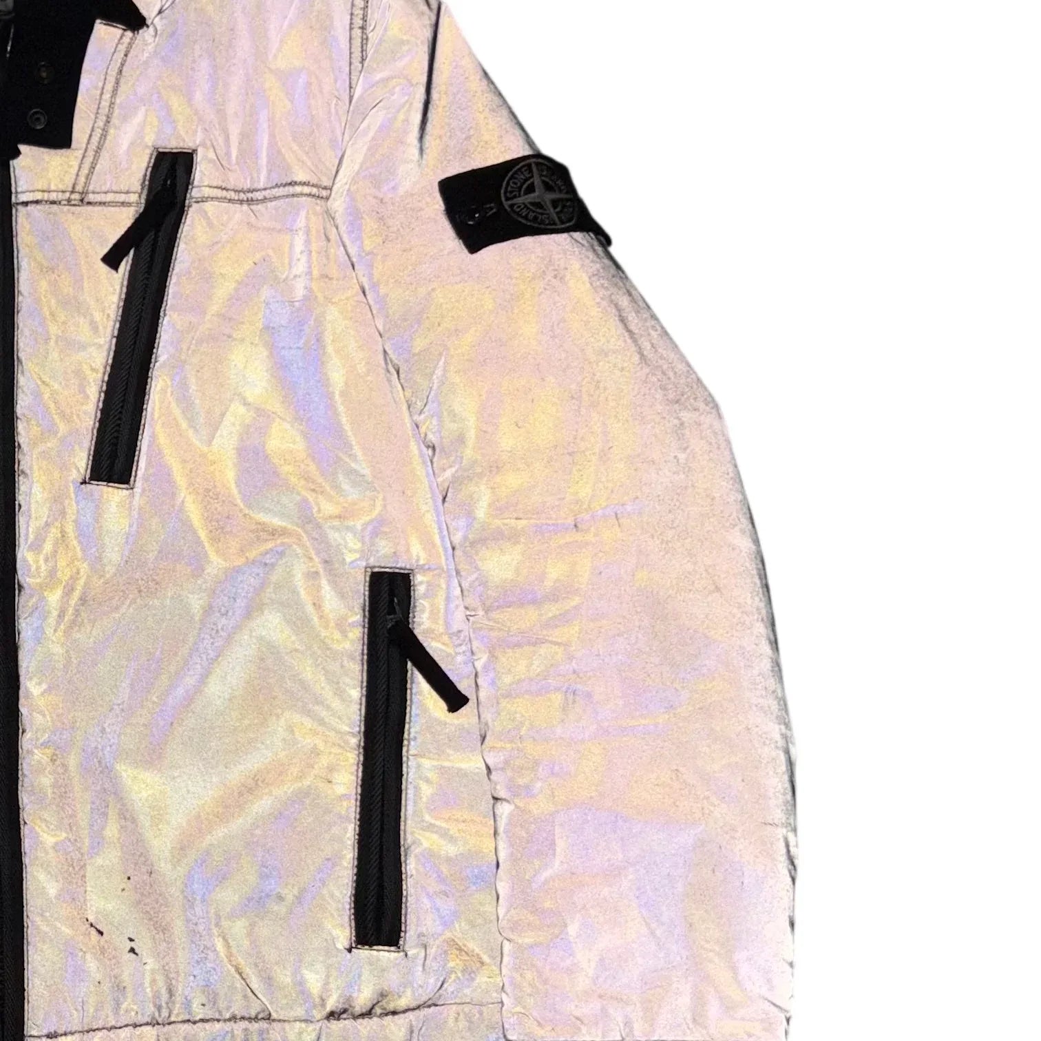 Stone Island Grey Liquid Reflective Coat