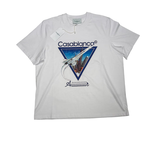 Casablanca White Graphic Short Sleeve T-shirt