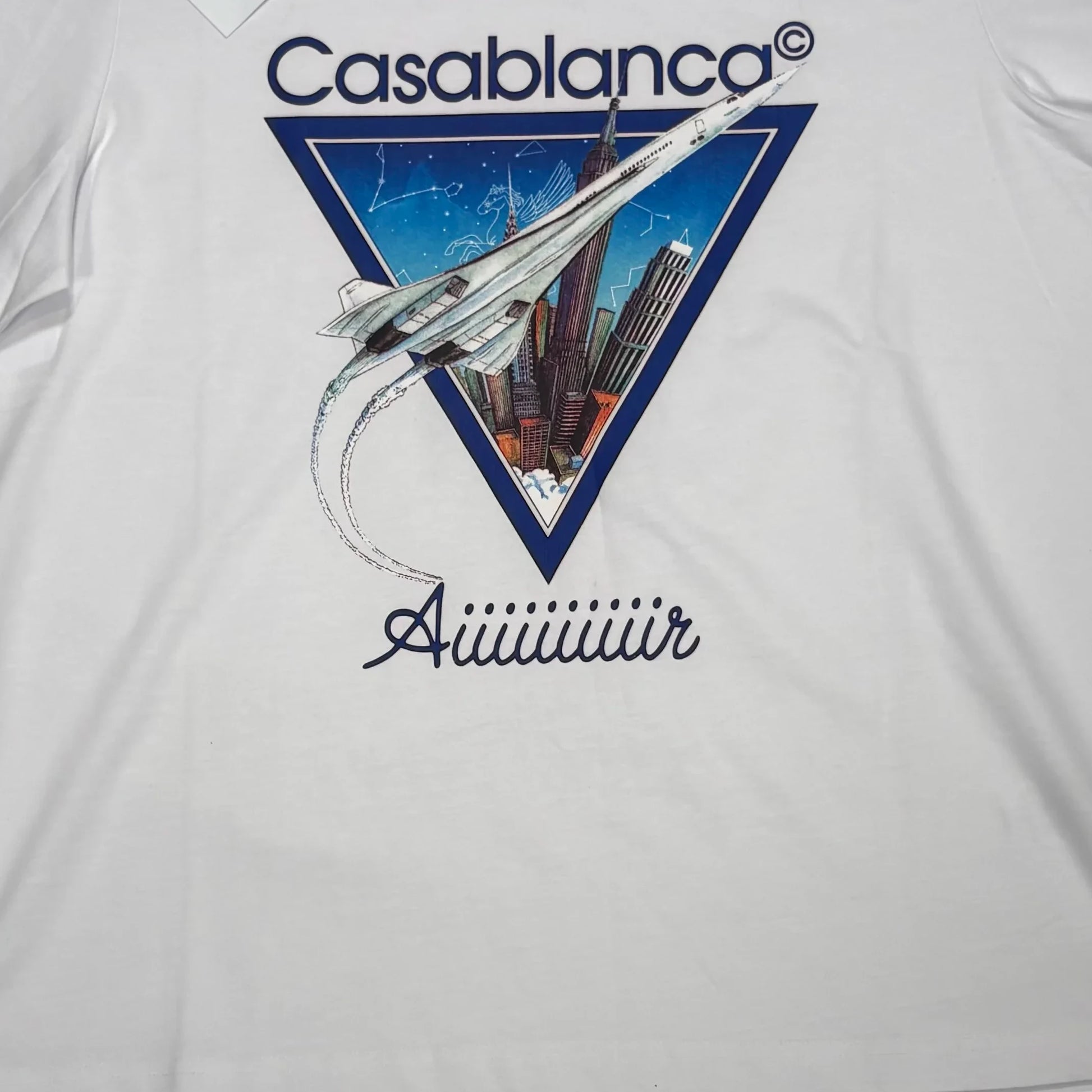 Casablanca White Graphic Short Sleeve T-shirt