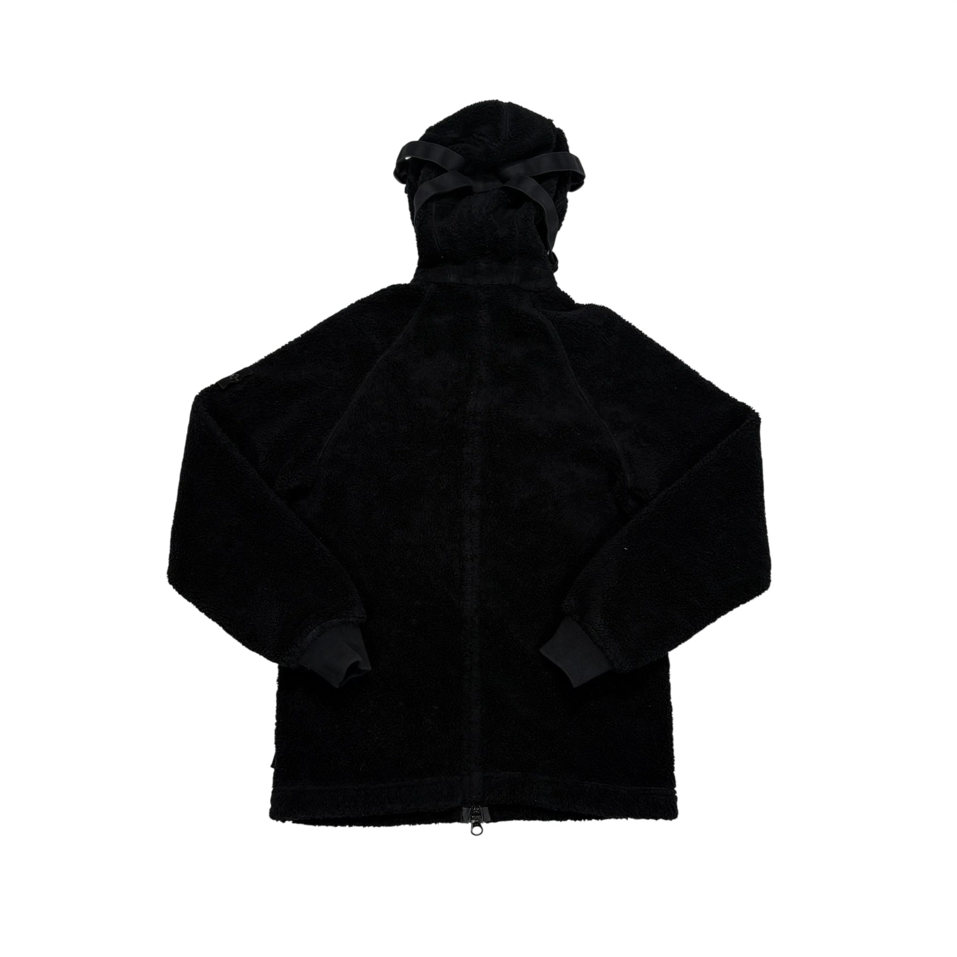 Stone Island Black Hooded Fleece Jacket