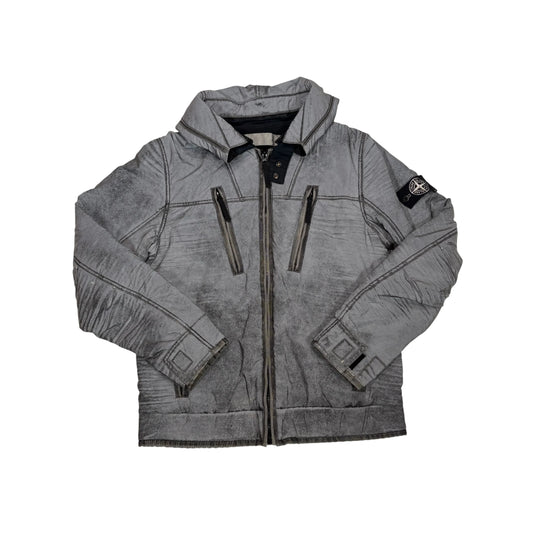 Stone Island Grey Liquid Reflective Coat