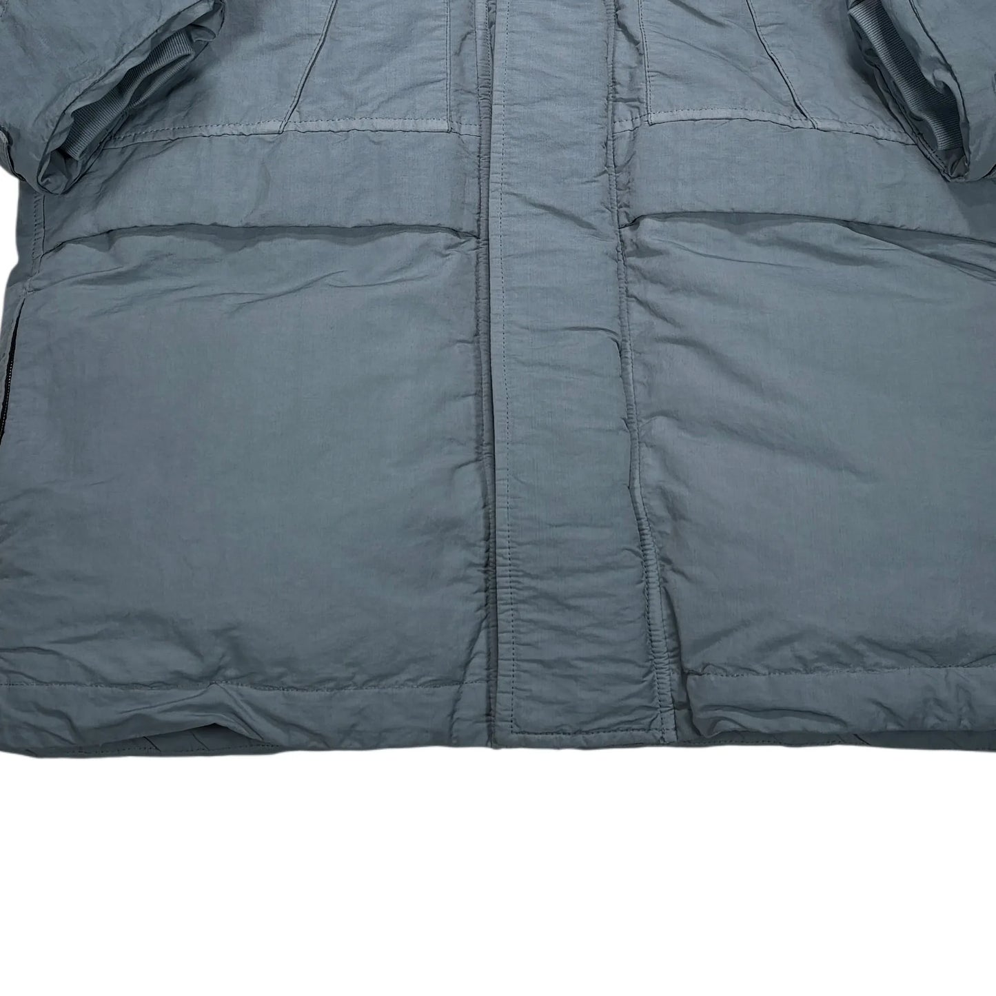 Stone Island Blue Naslan Down-TC Compass Patch Parka Jacket