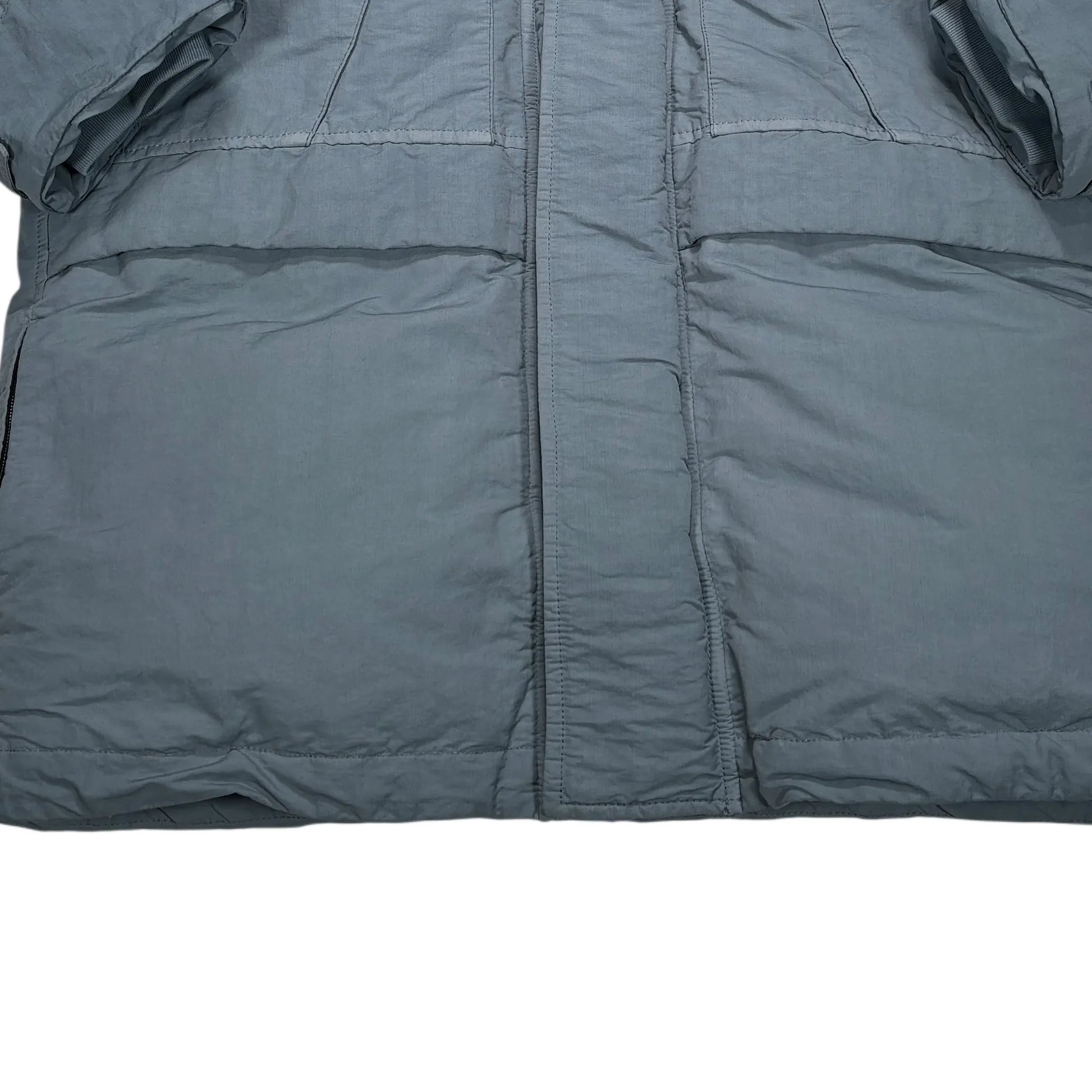 Stone Island Blue Naslan Down-TC Compass Patch Parka Jacket