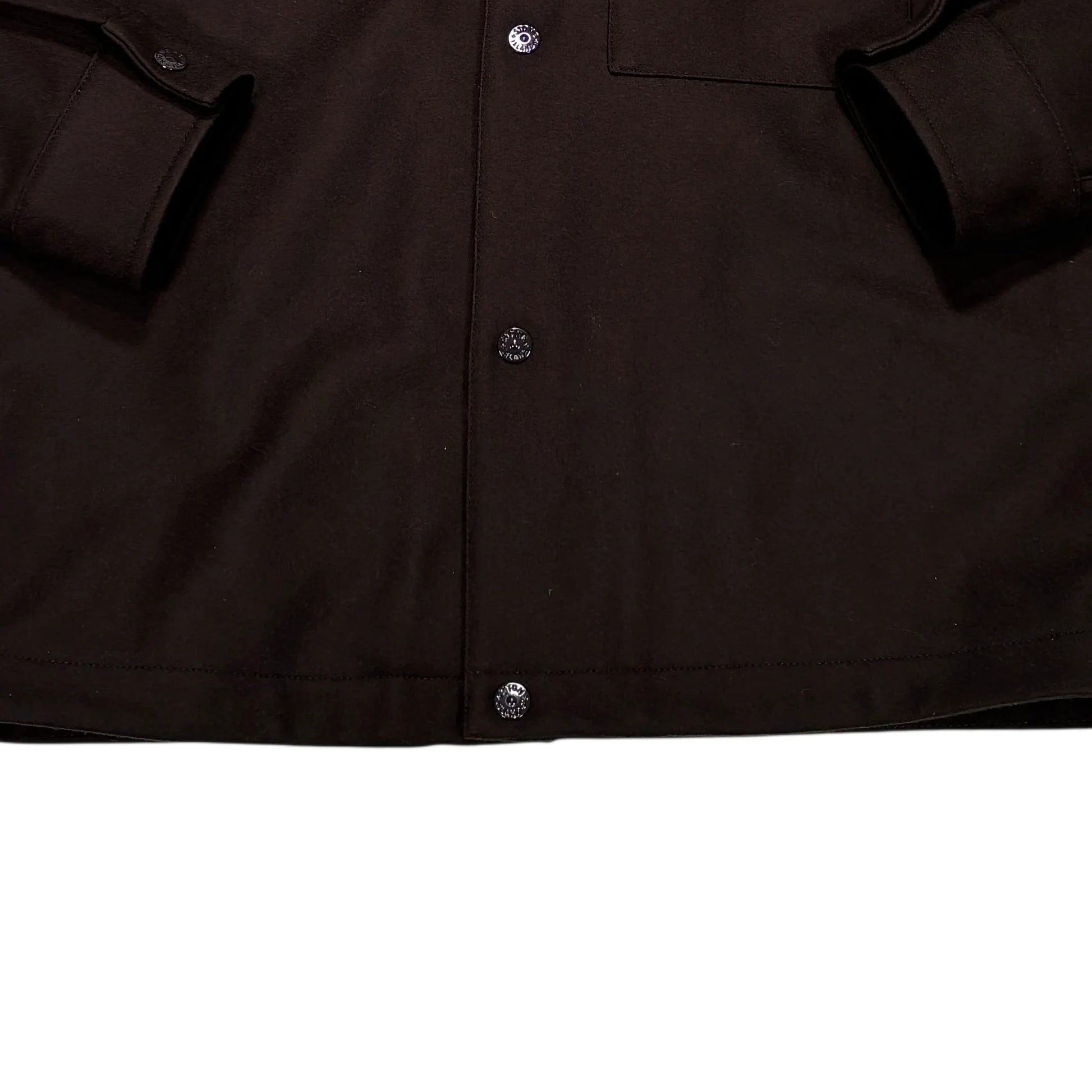Stone Island Brown Button Up Ghost Piece Overshirt Jacket