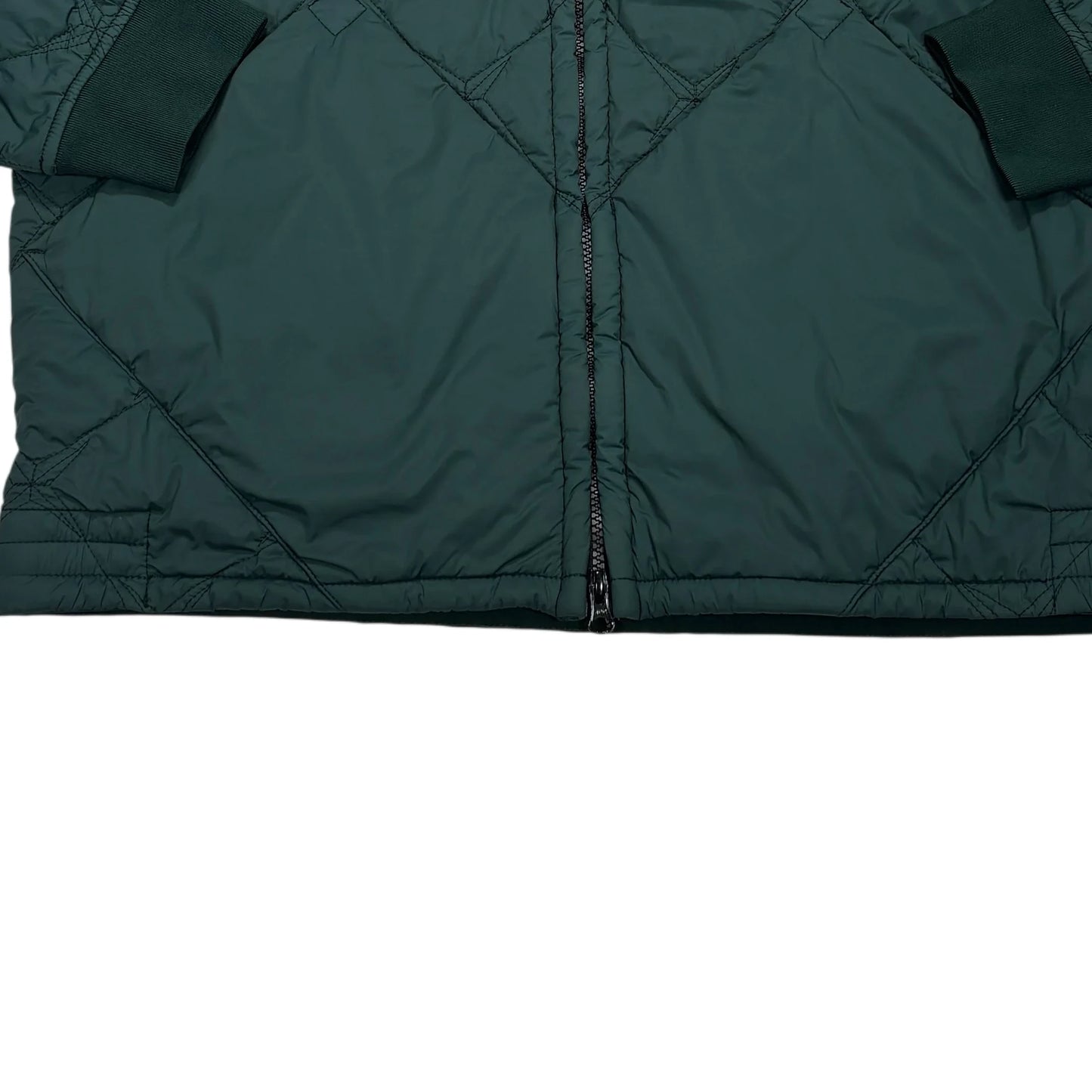 Stone Island Green Skin Touch Nylon Stella with Primaloft-TC Hooded Quilted Jacket