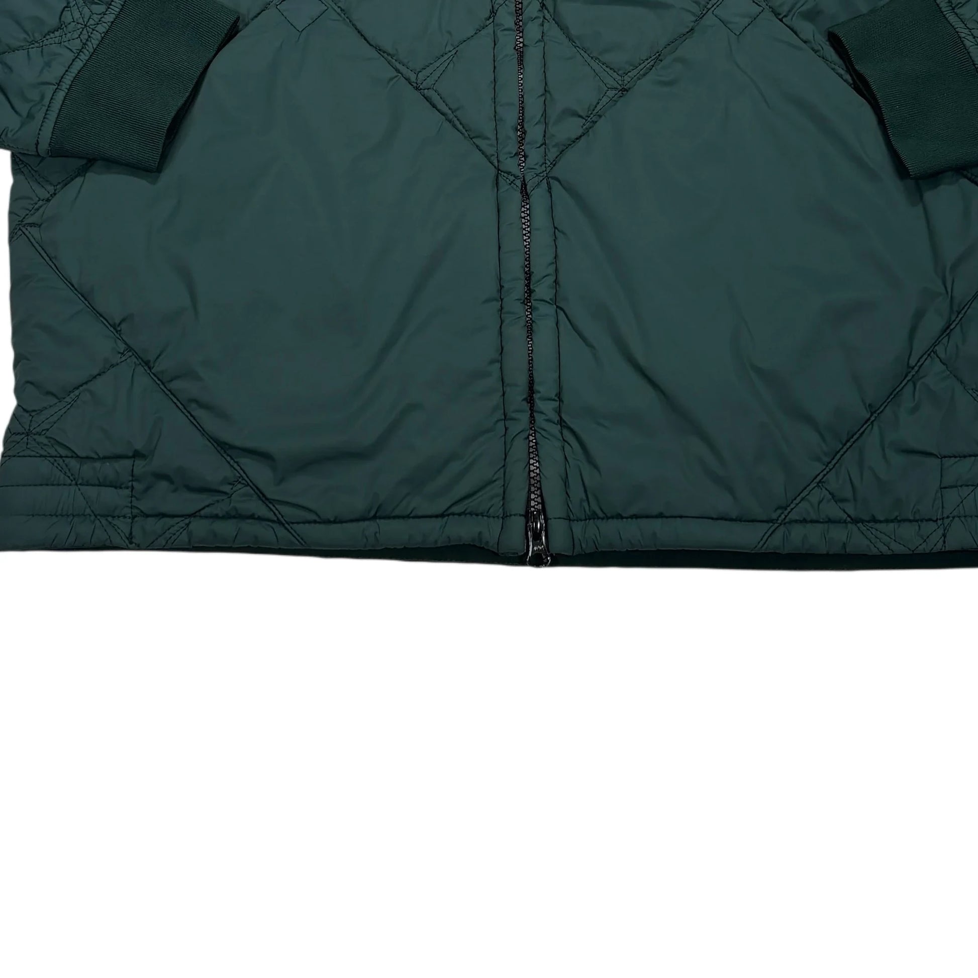 Stone Island Green Skin Touch Nylon Stella with Primaloft-TC Hooded Quilted Jacket