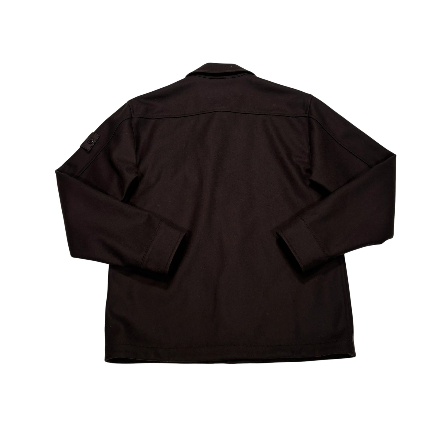 Stone Island Brown Button Up Ghost Piece Overshirt Jacket