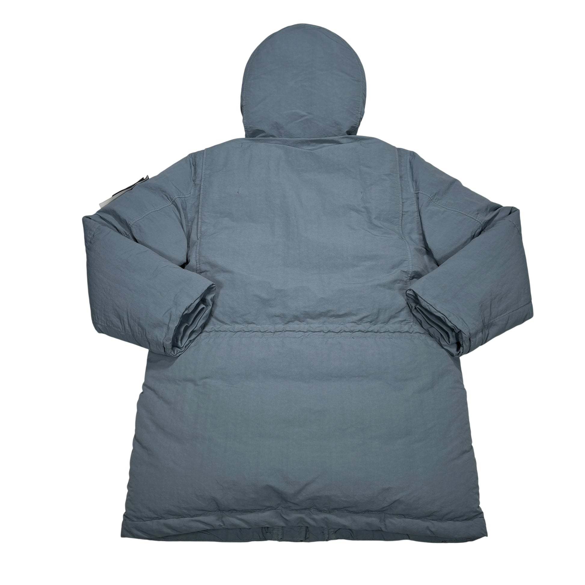 Stone Island Blue Naslan Down-TC Compass Patch Parka Jacket