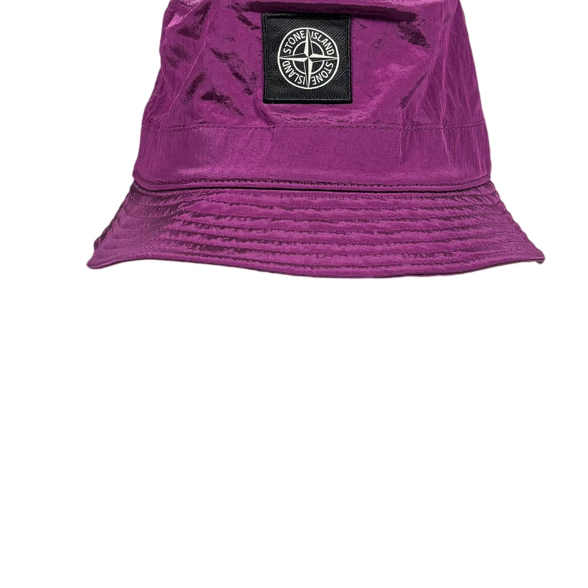 Stone Island Purple Patch Logo Bucket Hat