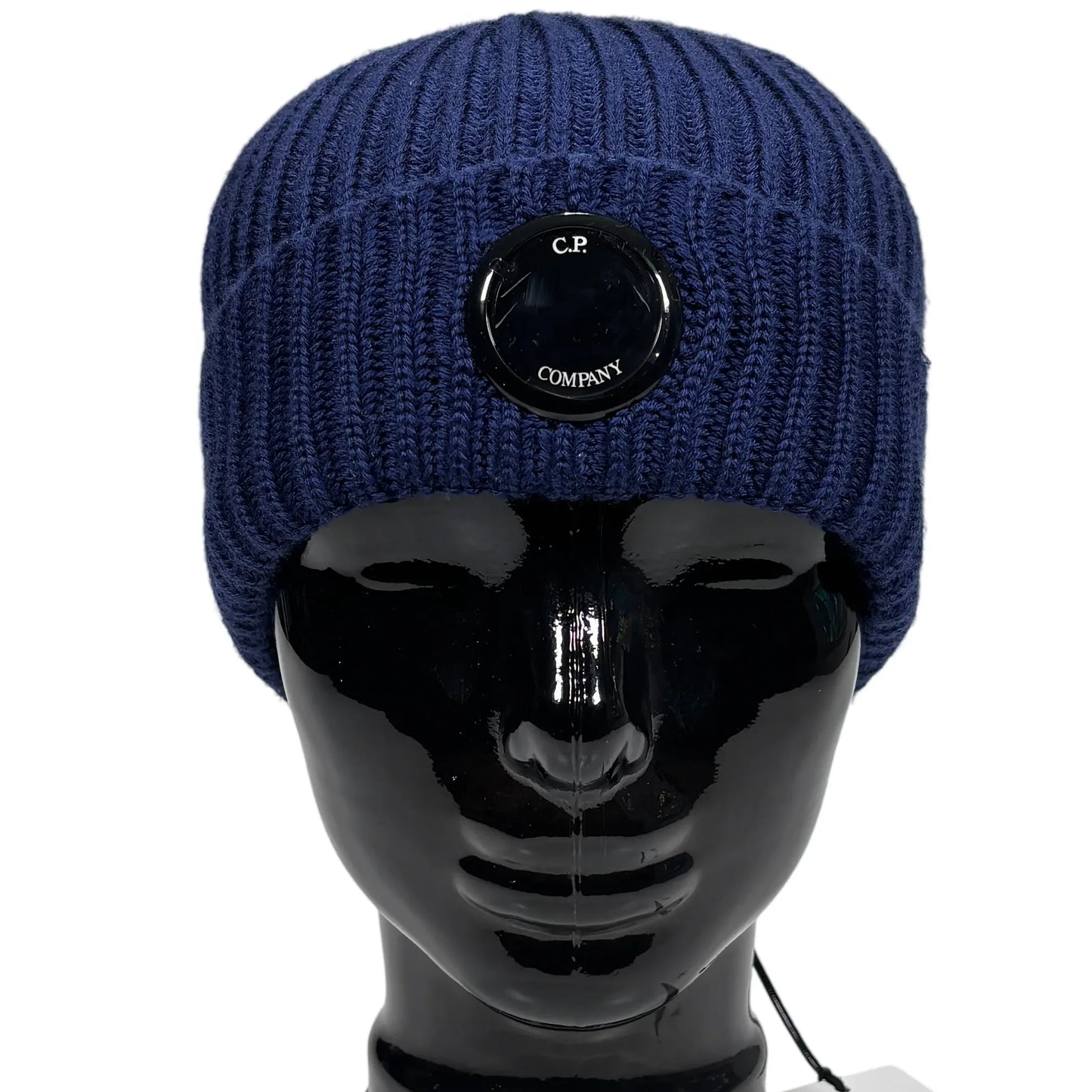 CP Company Navy Single Goggle Blue Beanie Hat