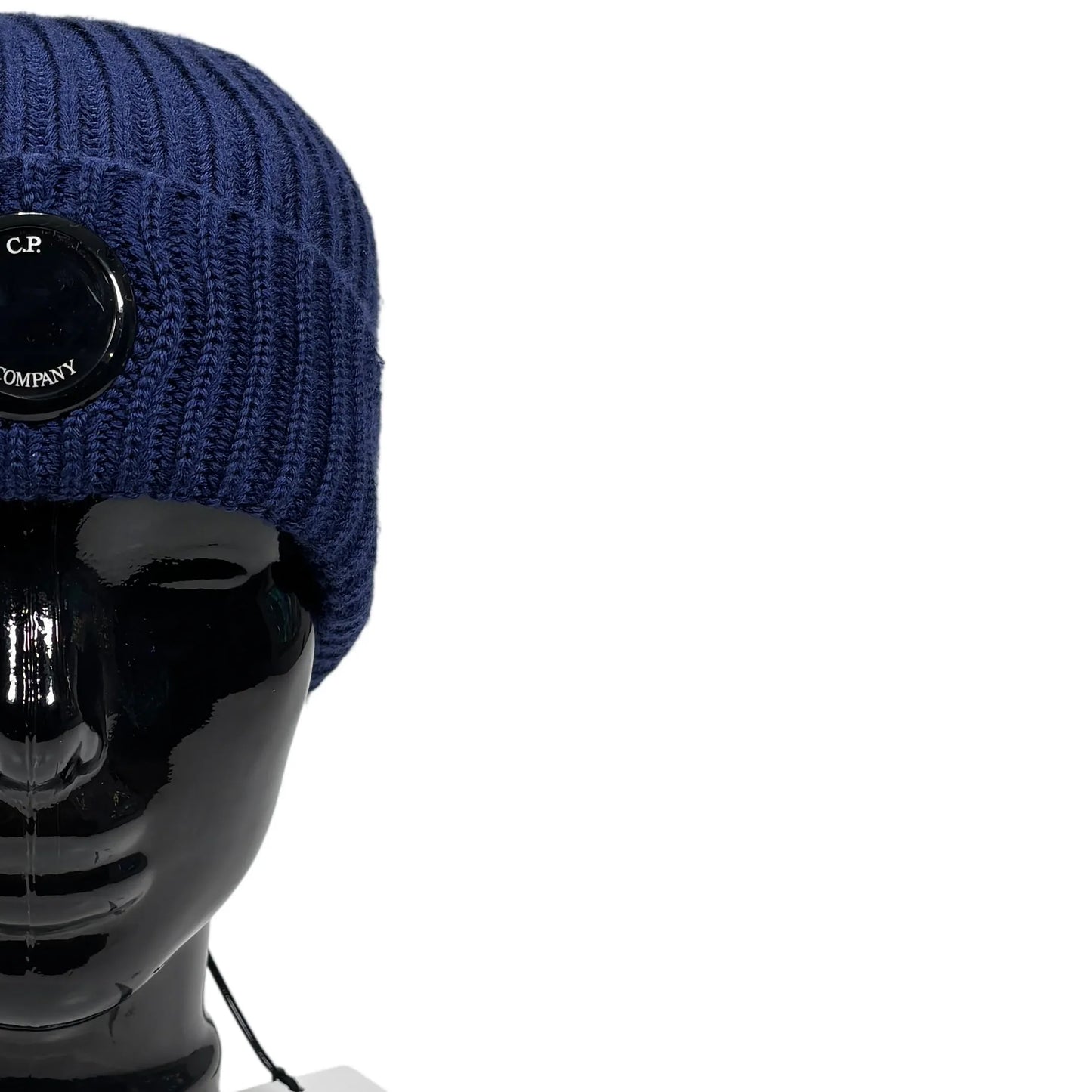 CP Company Navy Single Goggle Blue Beanie Hat