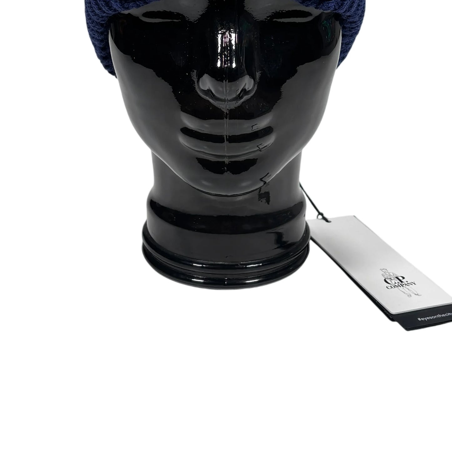 CP Company Navy Blue Double Goggle Beanie Hat