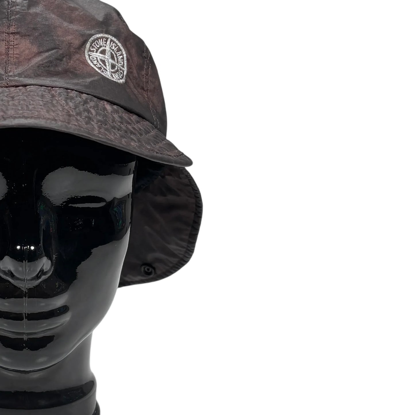 Stone Island Brown Compass Logo Embroidery Hat