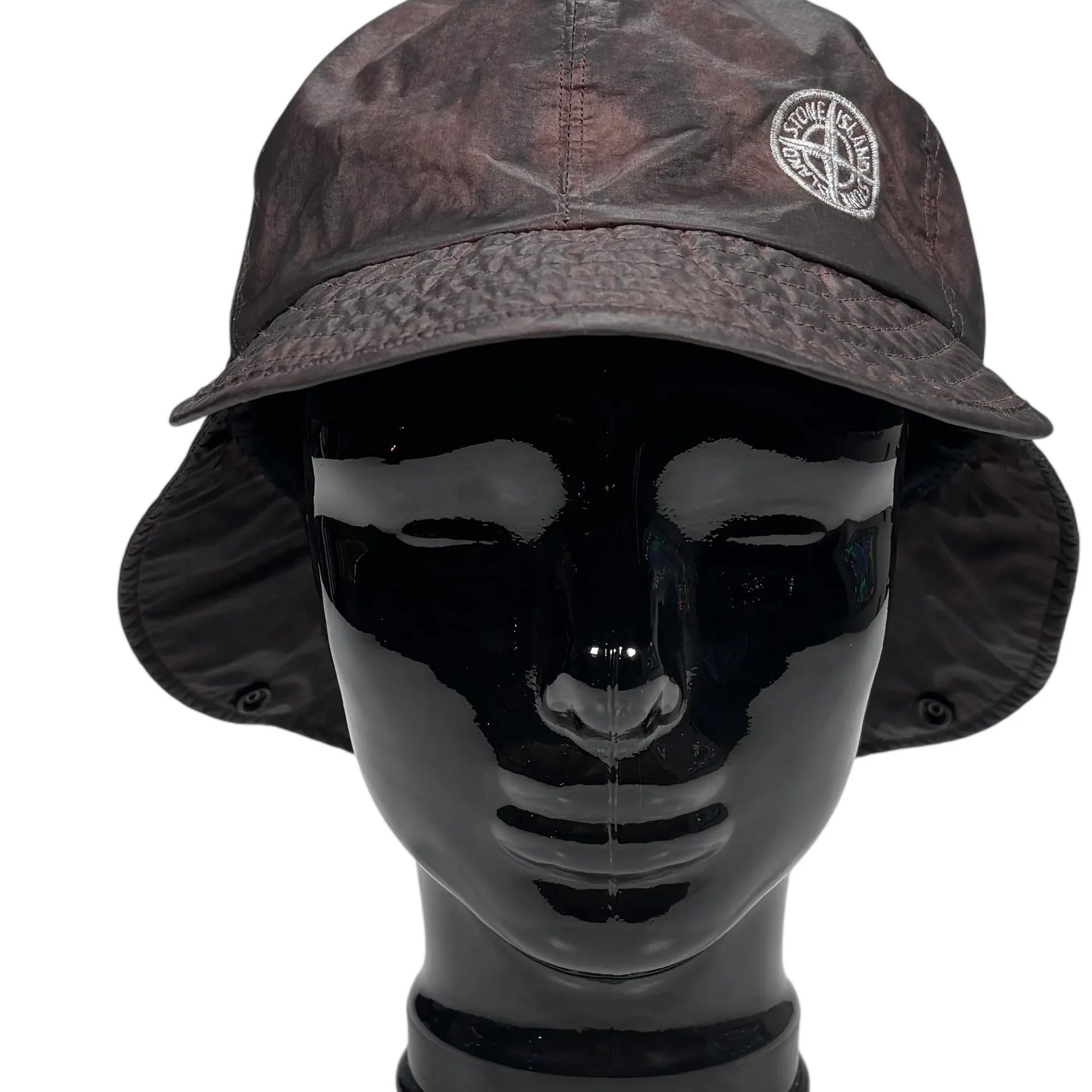 Stone Island Brown Compass Logo Embroidery Hat