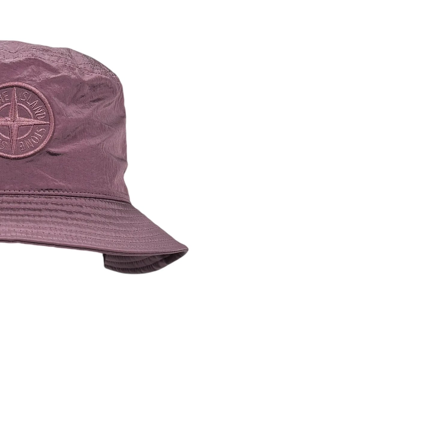 Stone Island Purple Logo Embroidery Bucket Hat
