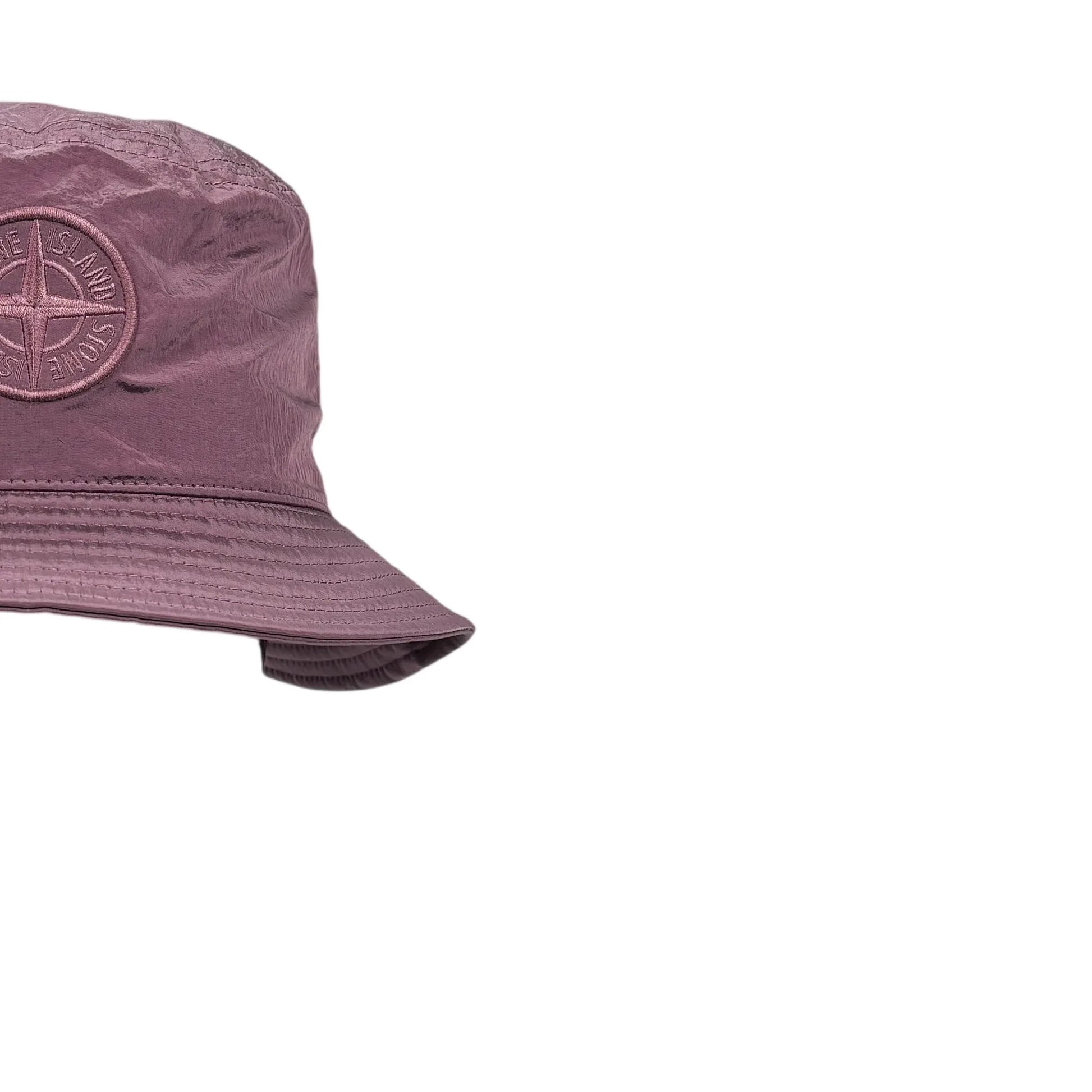 Stone Island Purple Logo Embroidery Bucket Hat