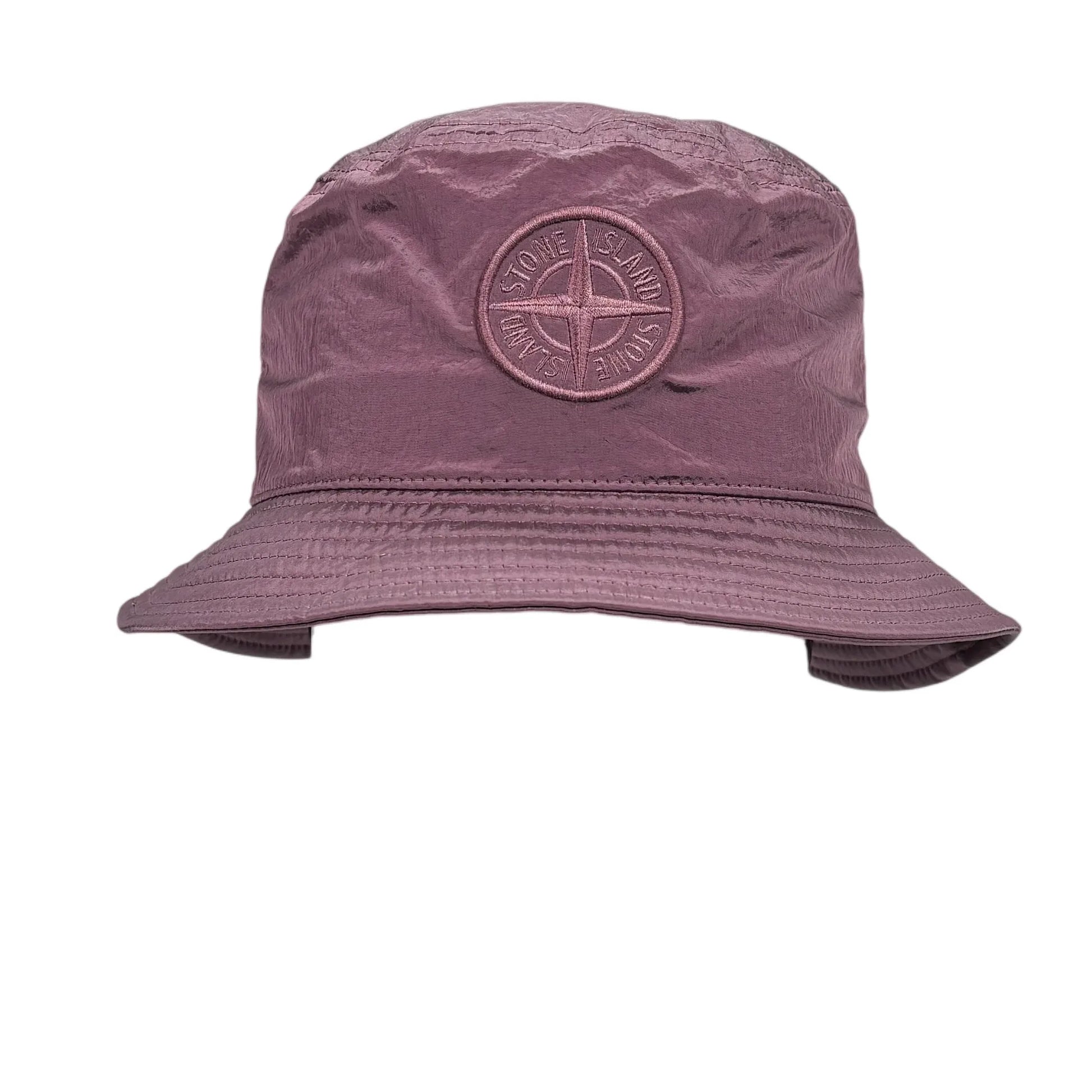 Stone Island Purple Logo Embroidery Bucket Hat