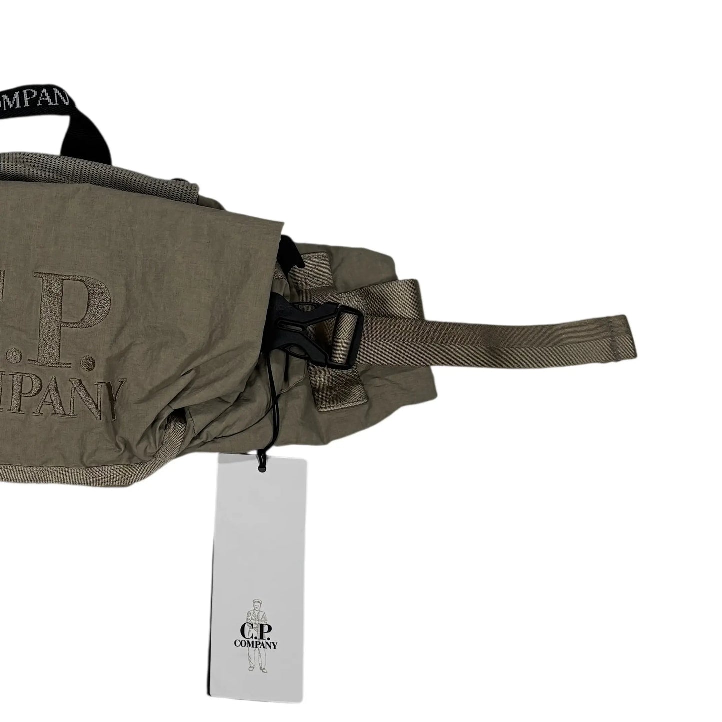 CP Company Silver Sage Logo Embroidery Waist Bag
