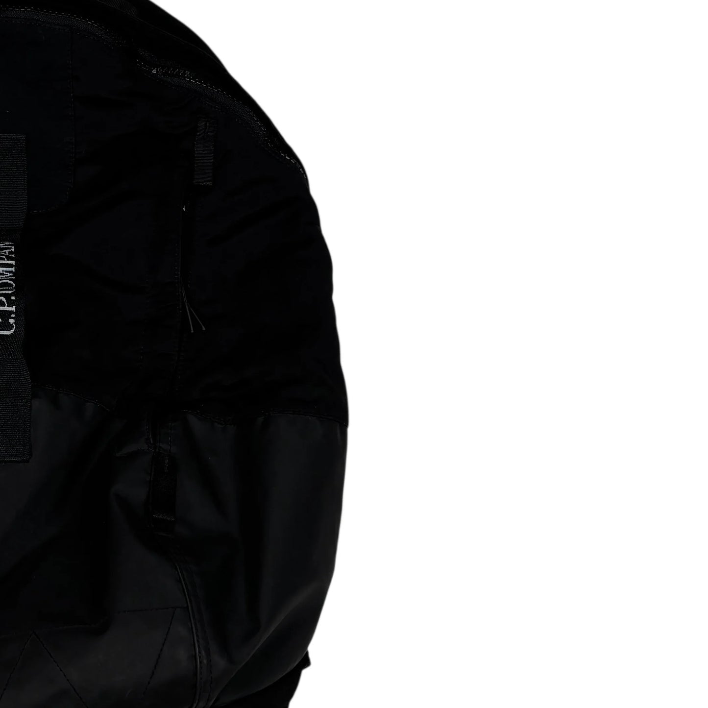 CP Company Black Logo Spell Out Water Resistant Backpack