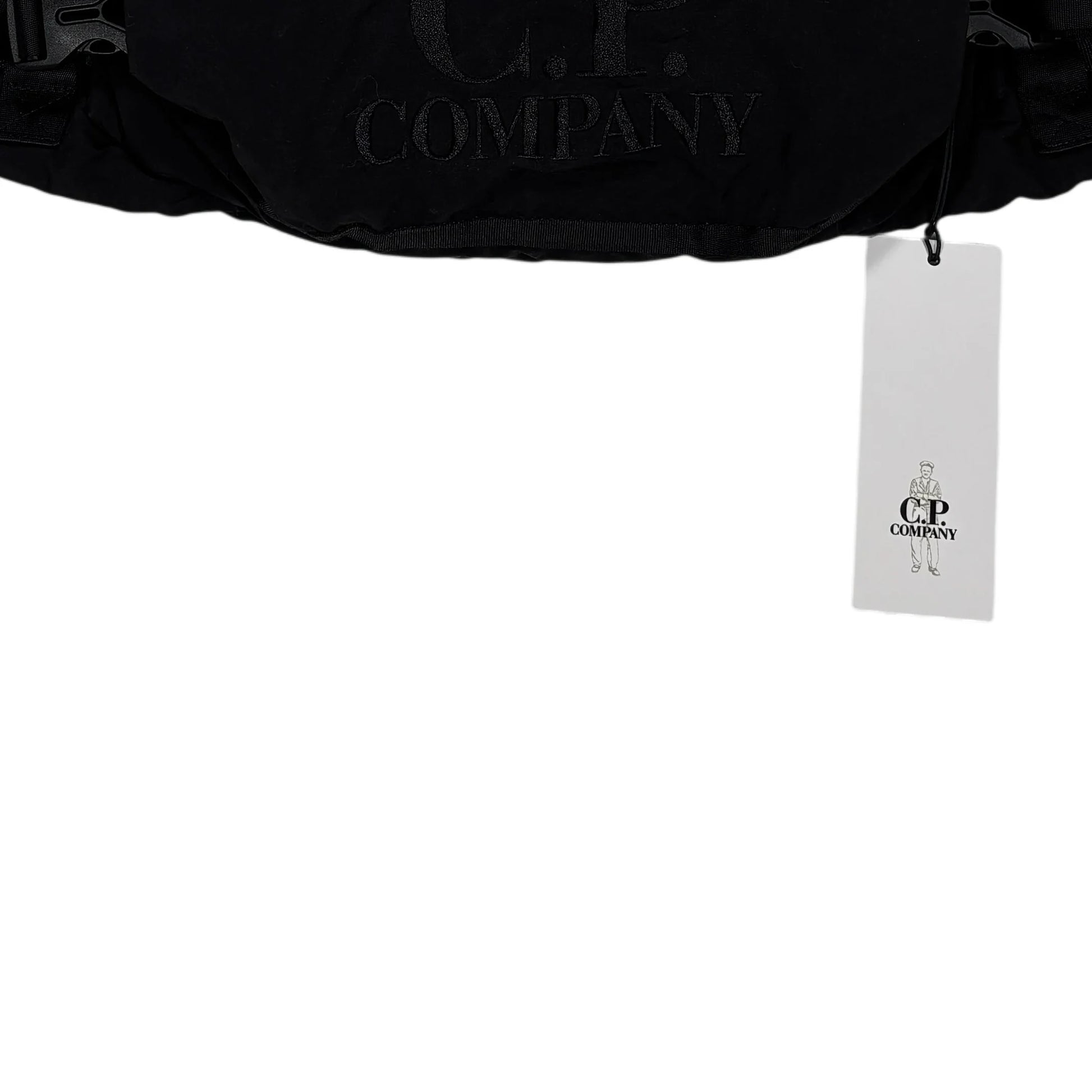 CP Company Black Logo Embroidery Waist Bag
