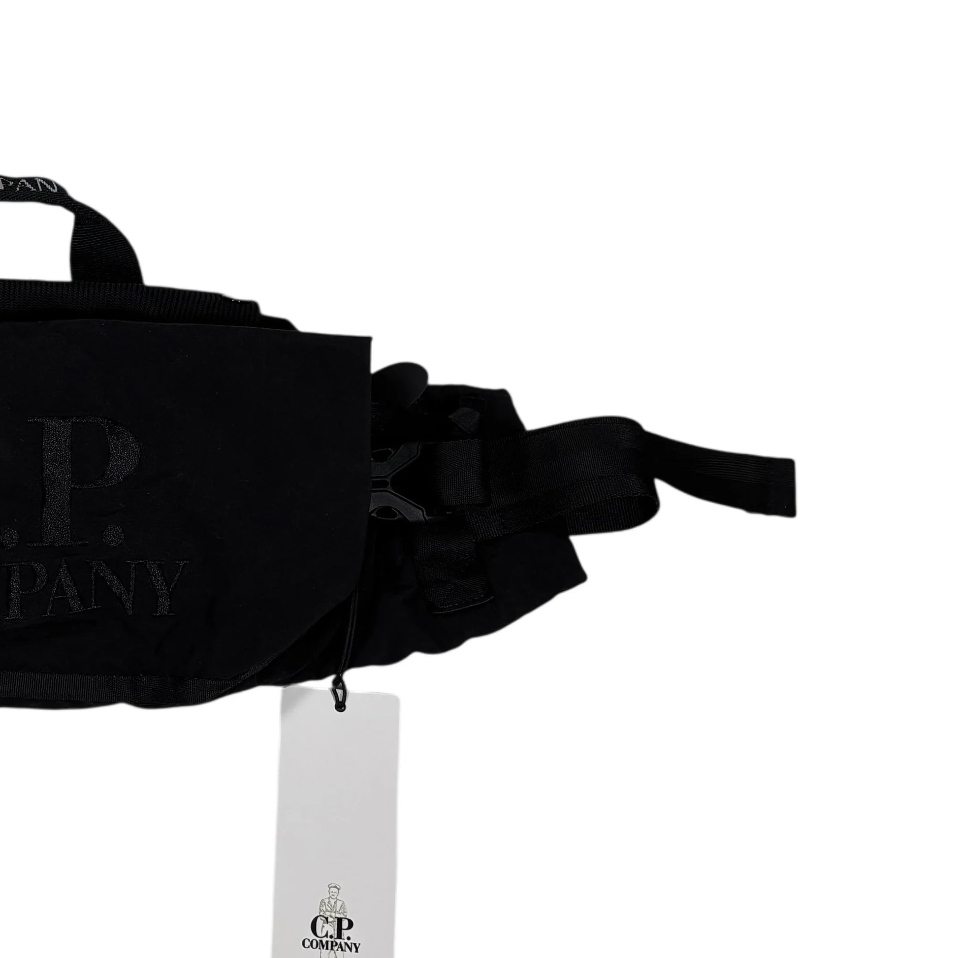CP Company Black Logo Embroidery Waist Bag
