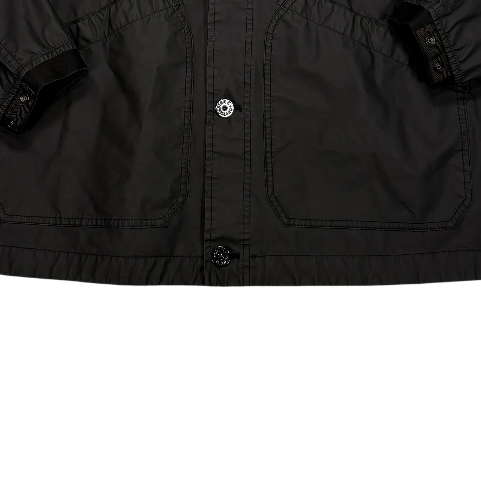 Stone Island Black Aggressive Gommato Compass Patch Jacket